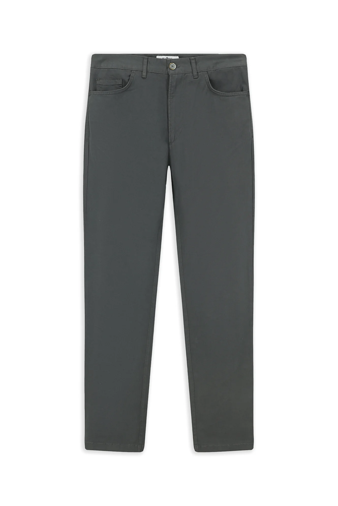 Orta Füme Relaxed Fit Rahat Kesim Likralı Yandan Cepli Kanvas / Chino Pantolon - Image 8