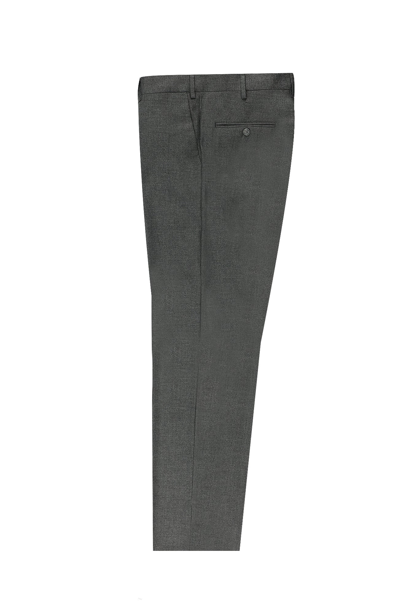Orta Füme 4 Drop Relaxed Fit Rahat Kesim Likralı Klasik Kumaş Pantolon
