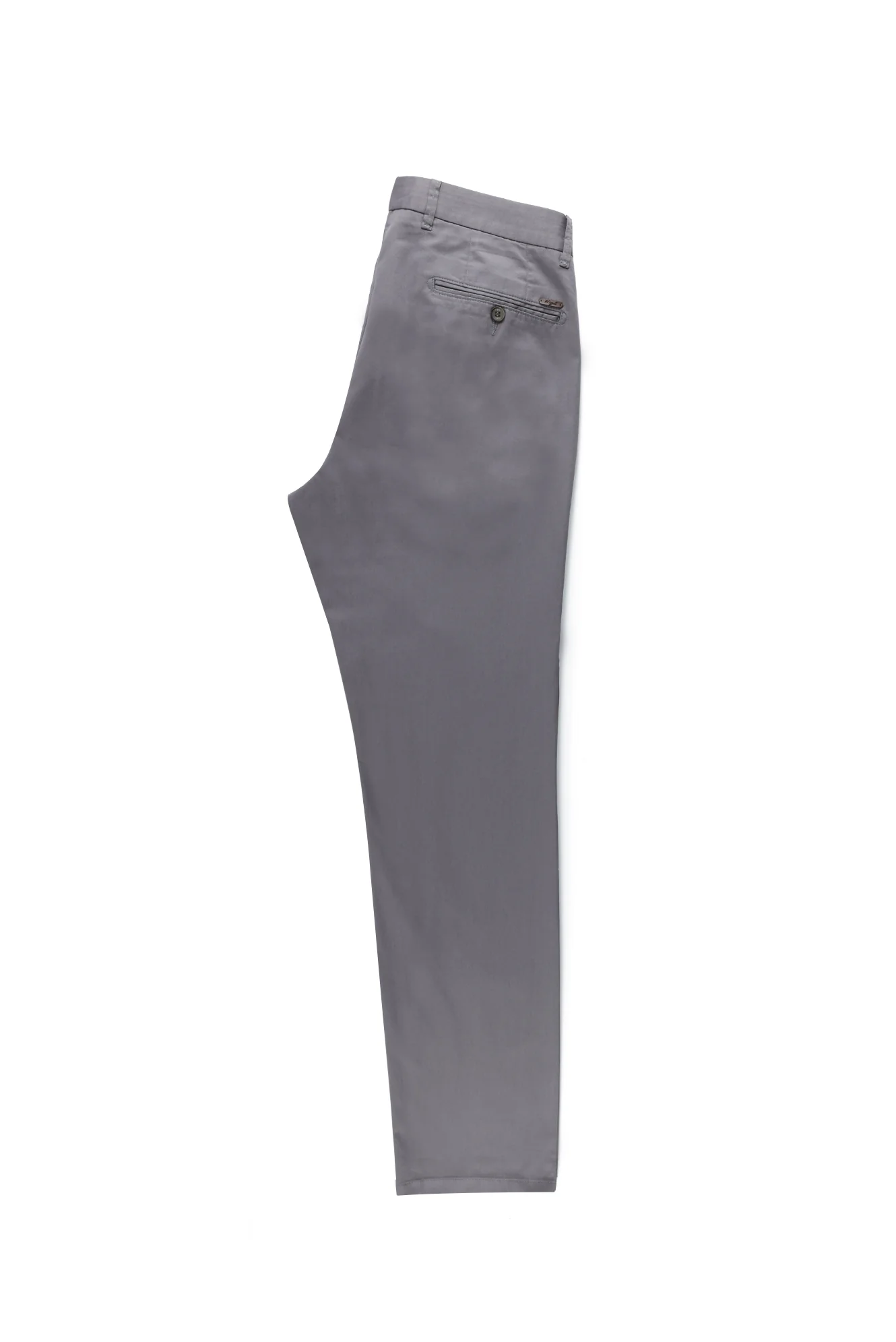 Orta Füme Relaxed Fit Rahat Kesim Saten Likralı Kanvas / Chino Pantolon - Image 2