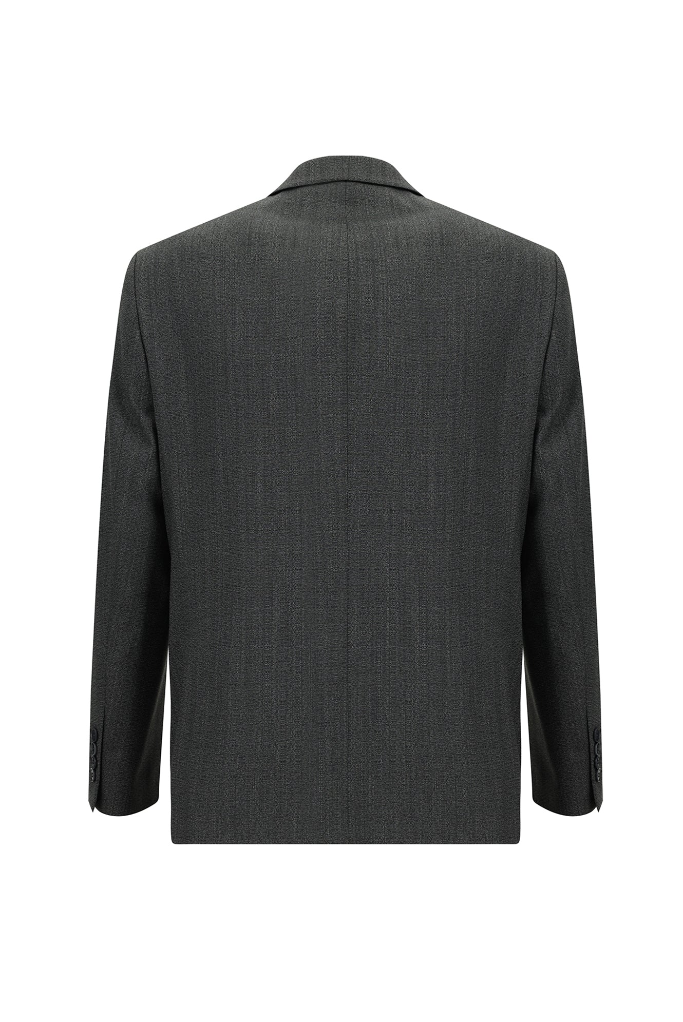 Orta Füme 4 Drop Relaxed Fit Rahat Kesim Yünlü Desenli Takım Elbise - Image 3