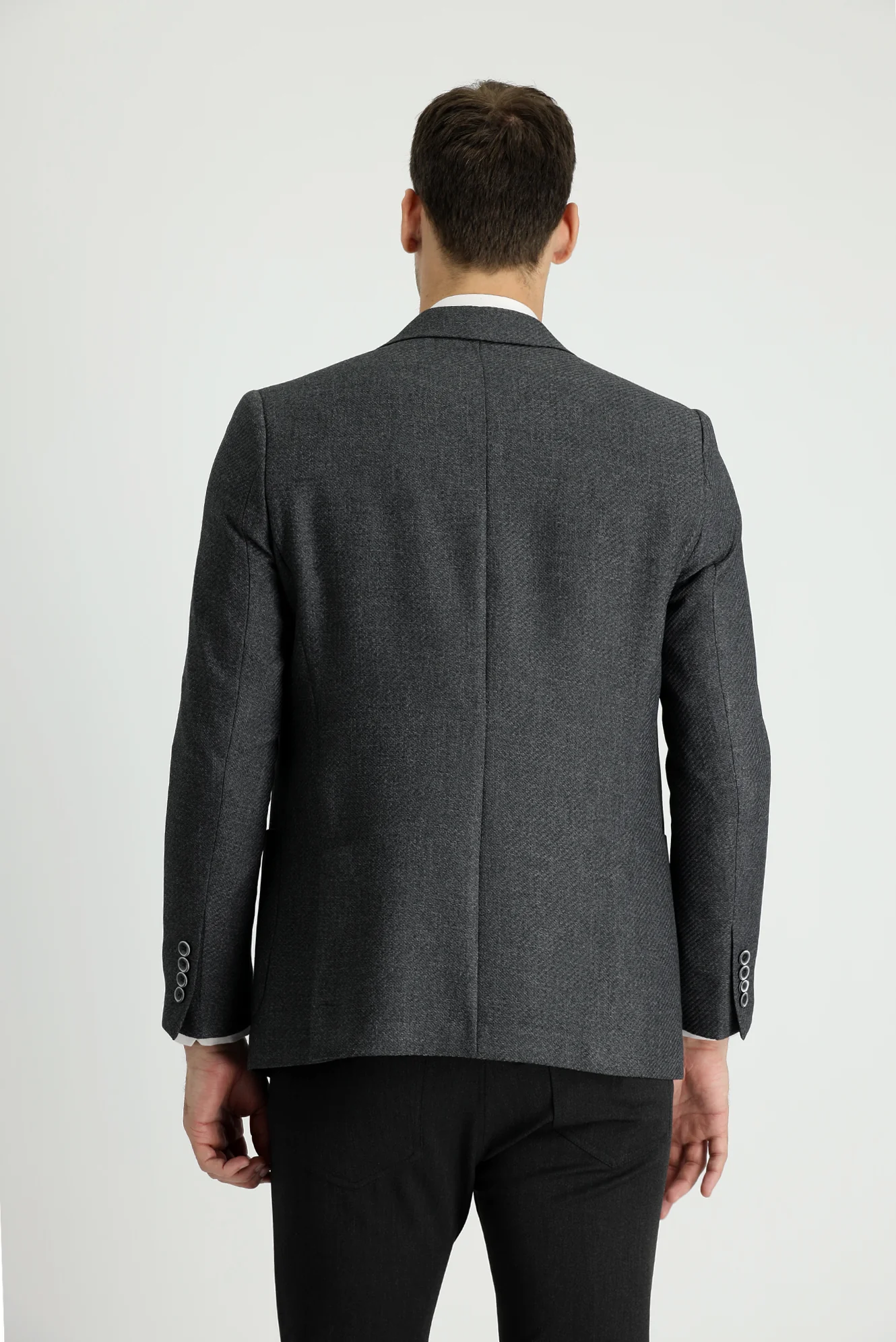 Orta Füme 7 Drop Slim Fit Dar Kesim Desenli Spor Ceket - Image 3