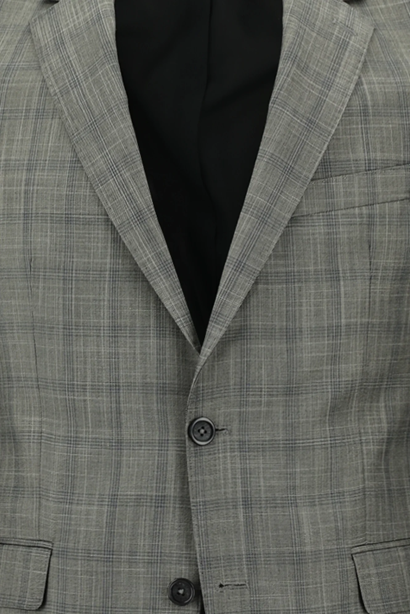 Orta Füme 7 Drop Slim Fit Dar Kesim Ekose Takım Elbise - Image 4