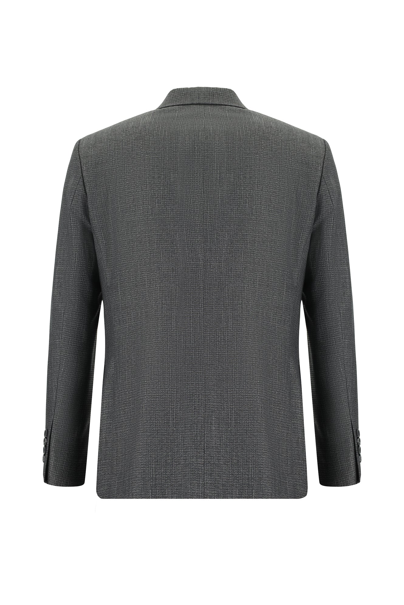 Orta Füme 7 Drop Slim Fit Dar Kesim Desenli Takım Elbise - Image 3