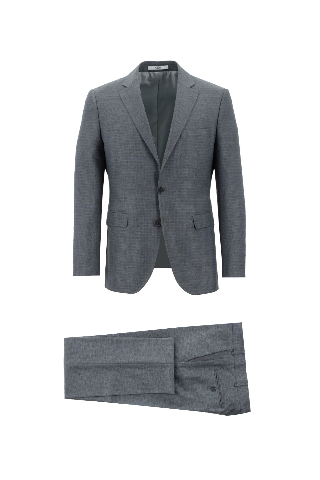 Orta Füme 7 Drop Slim Fit Dar Kesim Takım Elbise