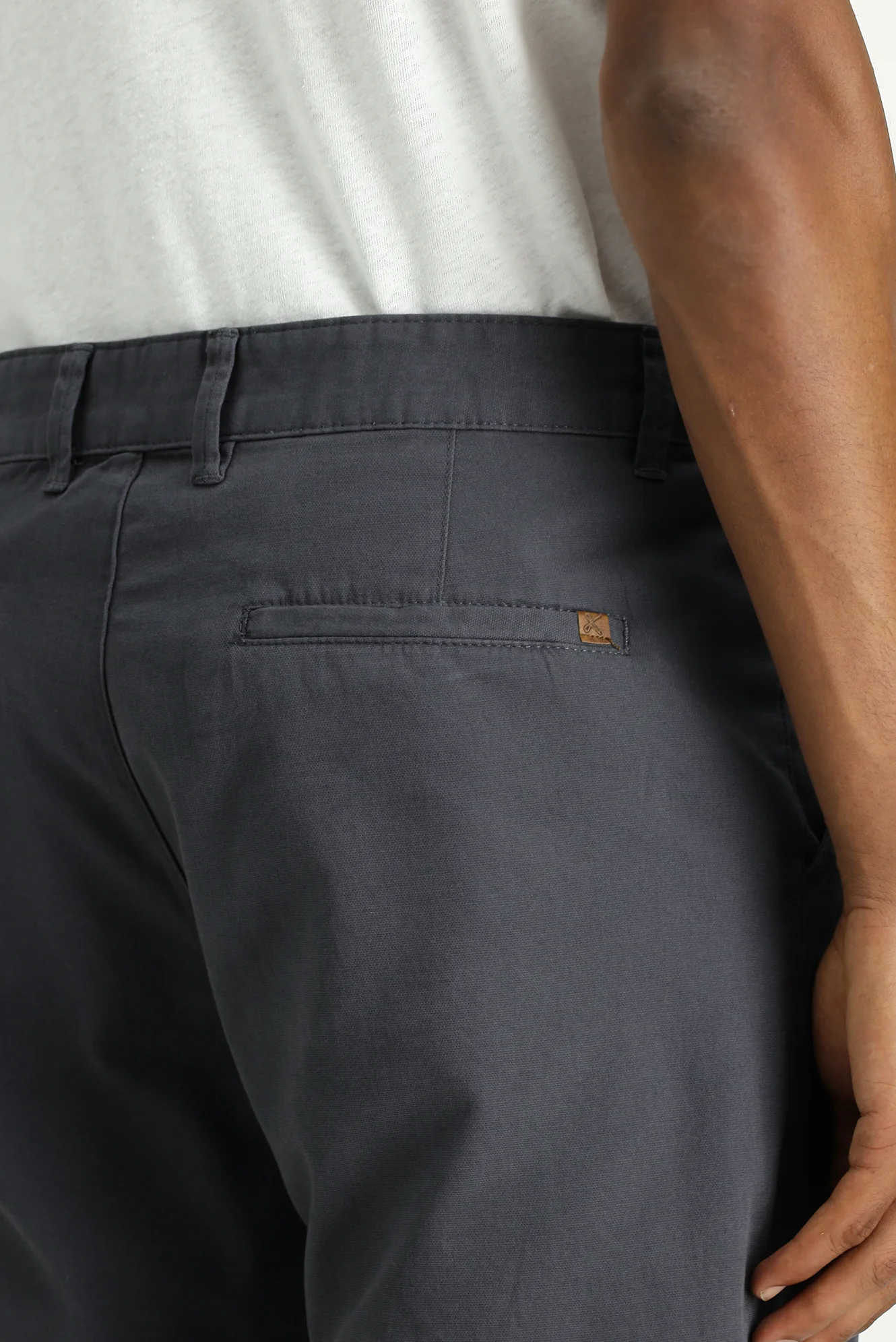 Orta Füme Slim Fit Dar Kesim Likralı Kanvas / Chino Pantolon - Image 6