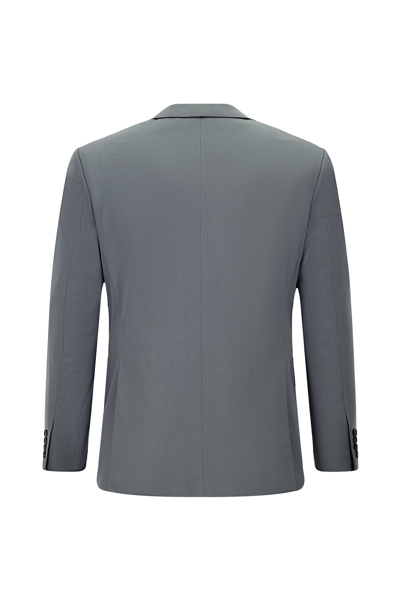 Orta Füme 7 Drop Slim Fit Dar Kesim Pamuklu Lyocell Kruvaze Takım Elbise - Image 3