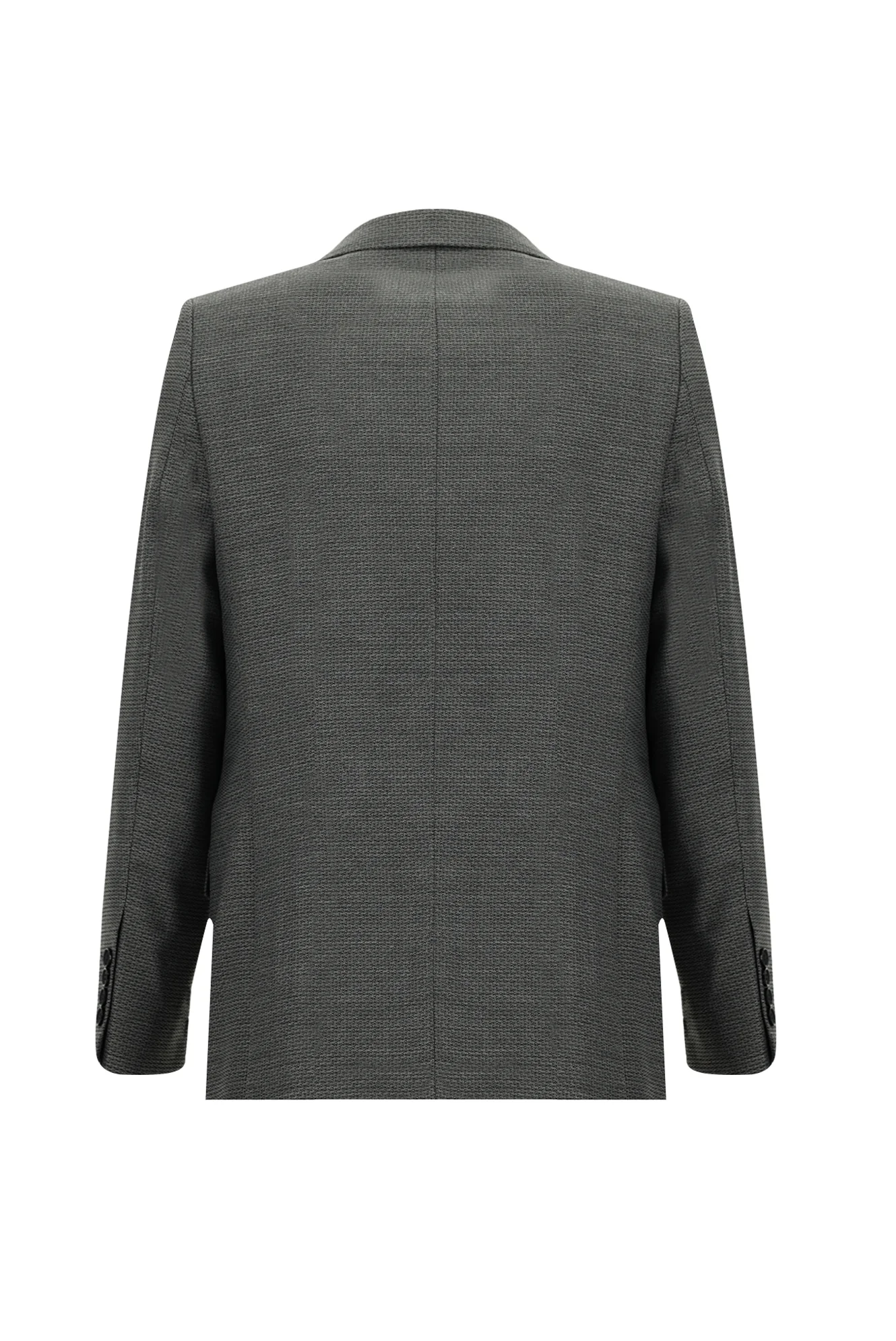 Orta Füme 7 Drop Slim Fit Dar Kesim Yünlü Klasik Desenli Ceket - Image 2