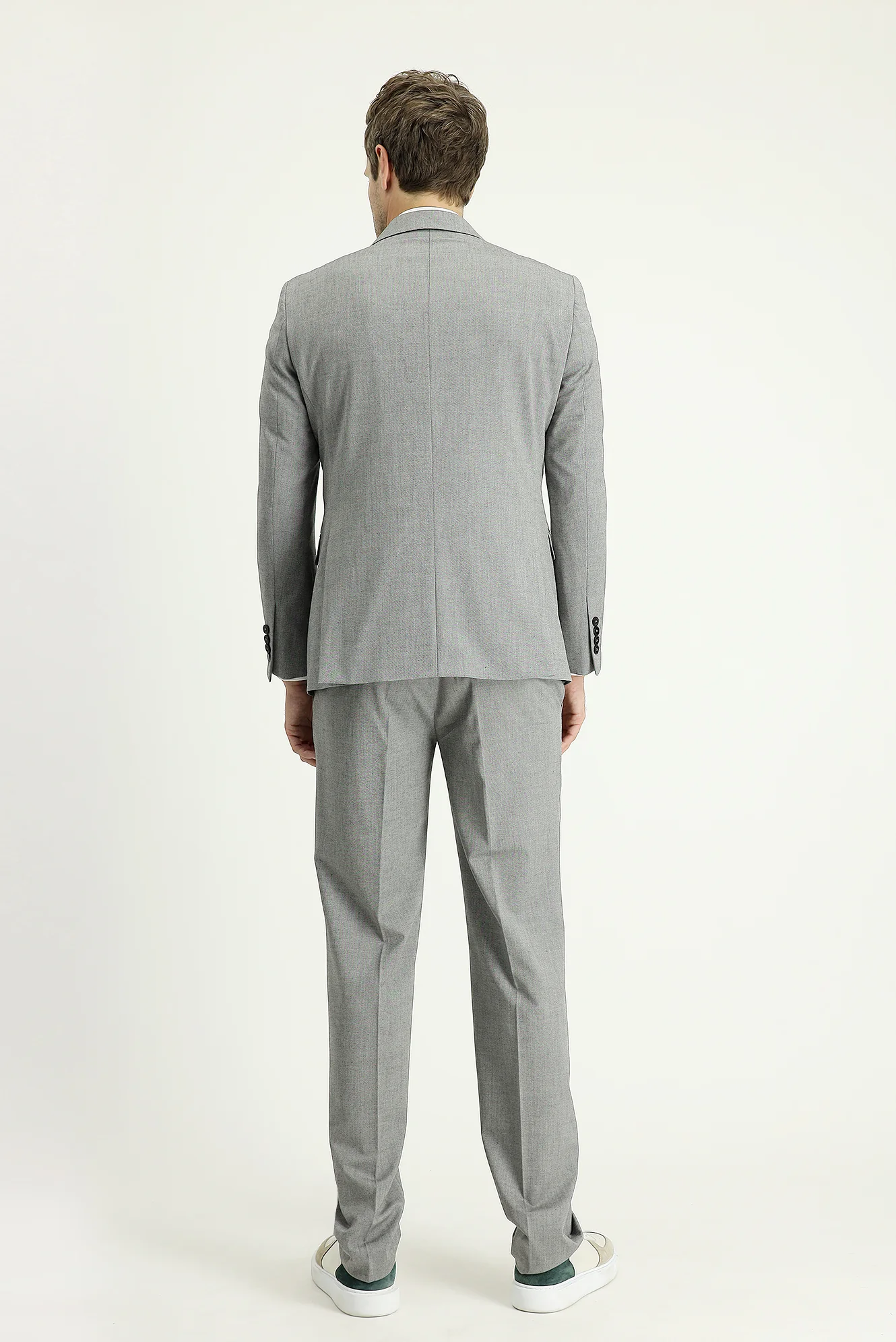 Orta Füme 7 Drop Slim Fit Dar Kesim Takım Elbise - Image 4
