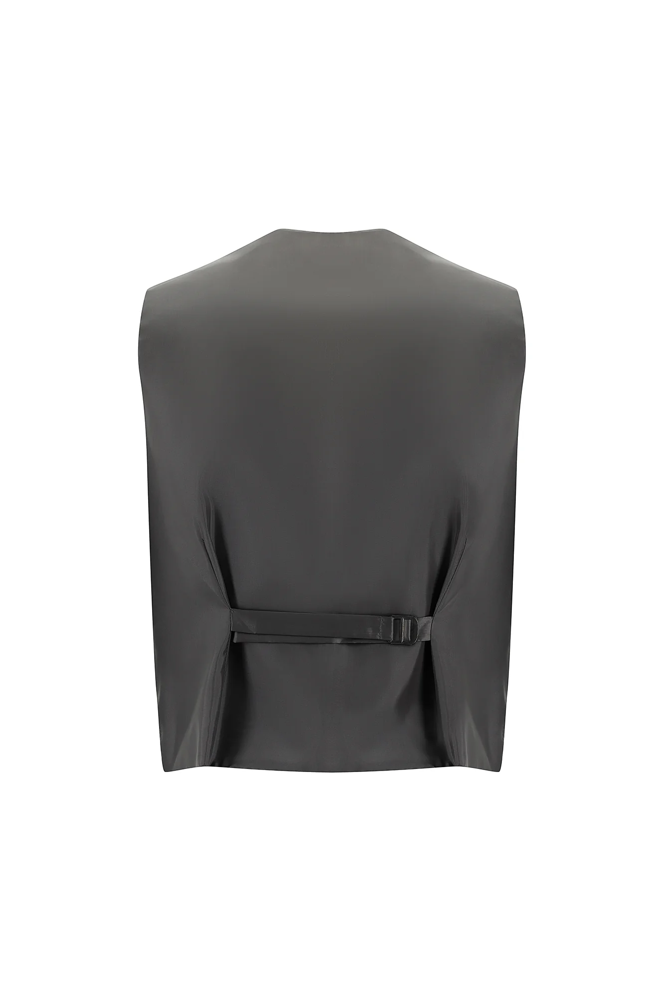 Orta Füme 7 Drop Super Slim Fit Eksra Dar Kesim Ekose Yelekli Kombinli Takım Elbise - Image 5