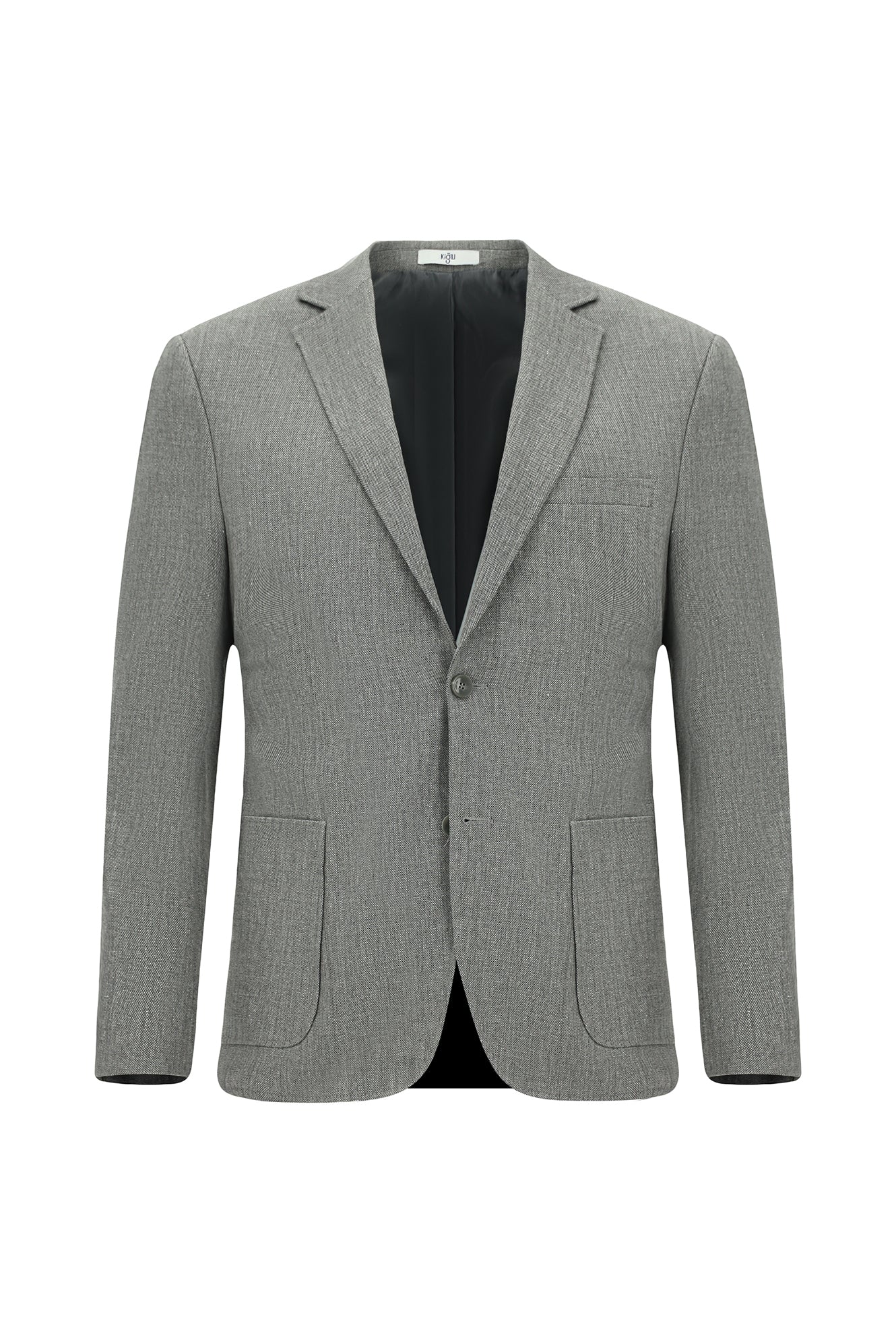 Orta Füme 7 Drop Super Slim Fit Eksra Dar Kesim Keten Karışımlı Spor Takım Elbise - Image 2