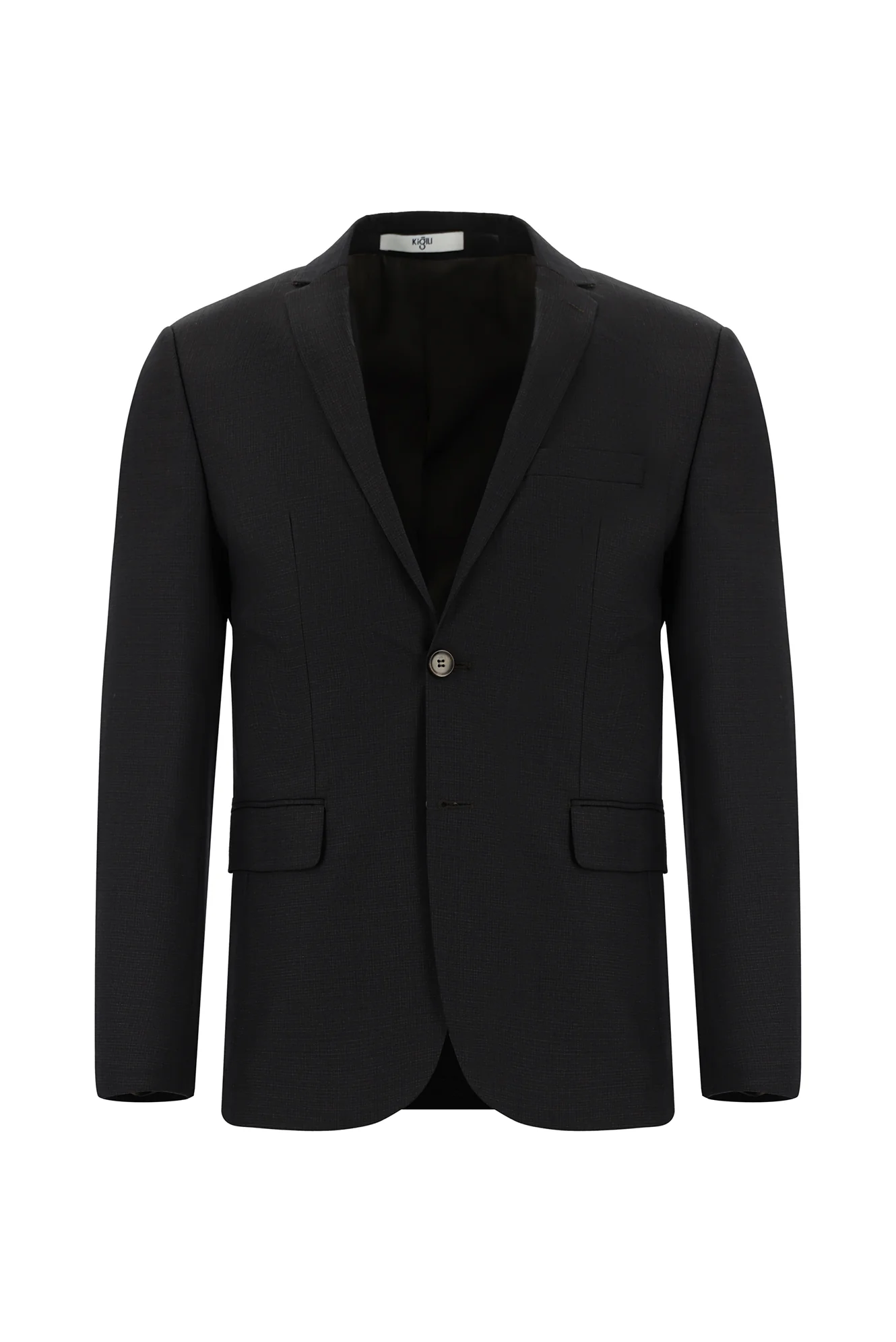 Orta Füme 7 Drop Super Slim Fit Eksra Dar Kesim Desenli Takım Elbise - Image 2