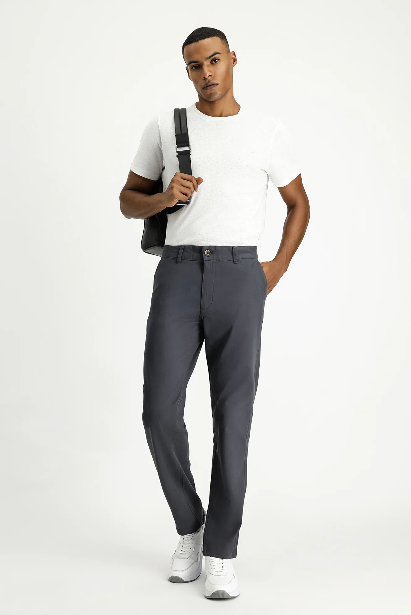 Orta Füme Super Slim Fit Eksra Dar Kesim Likralı Kanvas / Chino Pantolon - Image 3