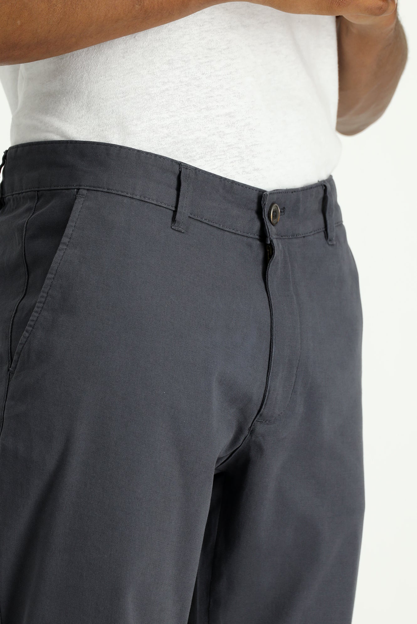 Orta Füme Super Slim Fit Eksra Dar Kesim Likralı Kanvas / Chino Pantolon - Image 4