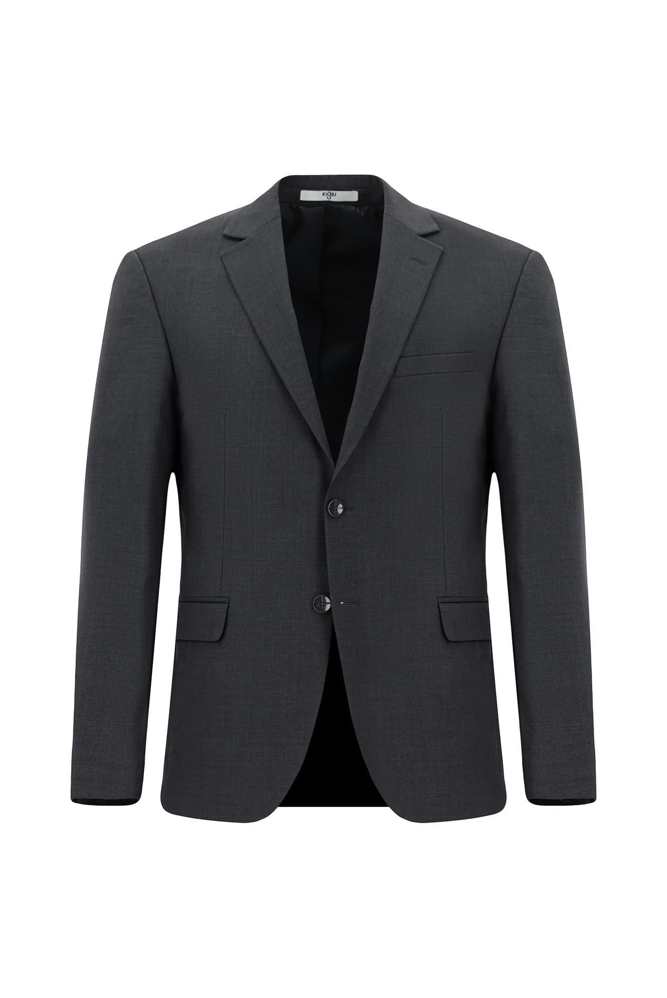 Orta Füme 7 Drop Super Slim Fit Eksra Dar Kesim Mono Yaka Yünlü Takım Elbise - Image 2