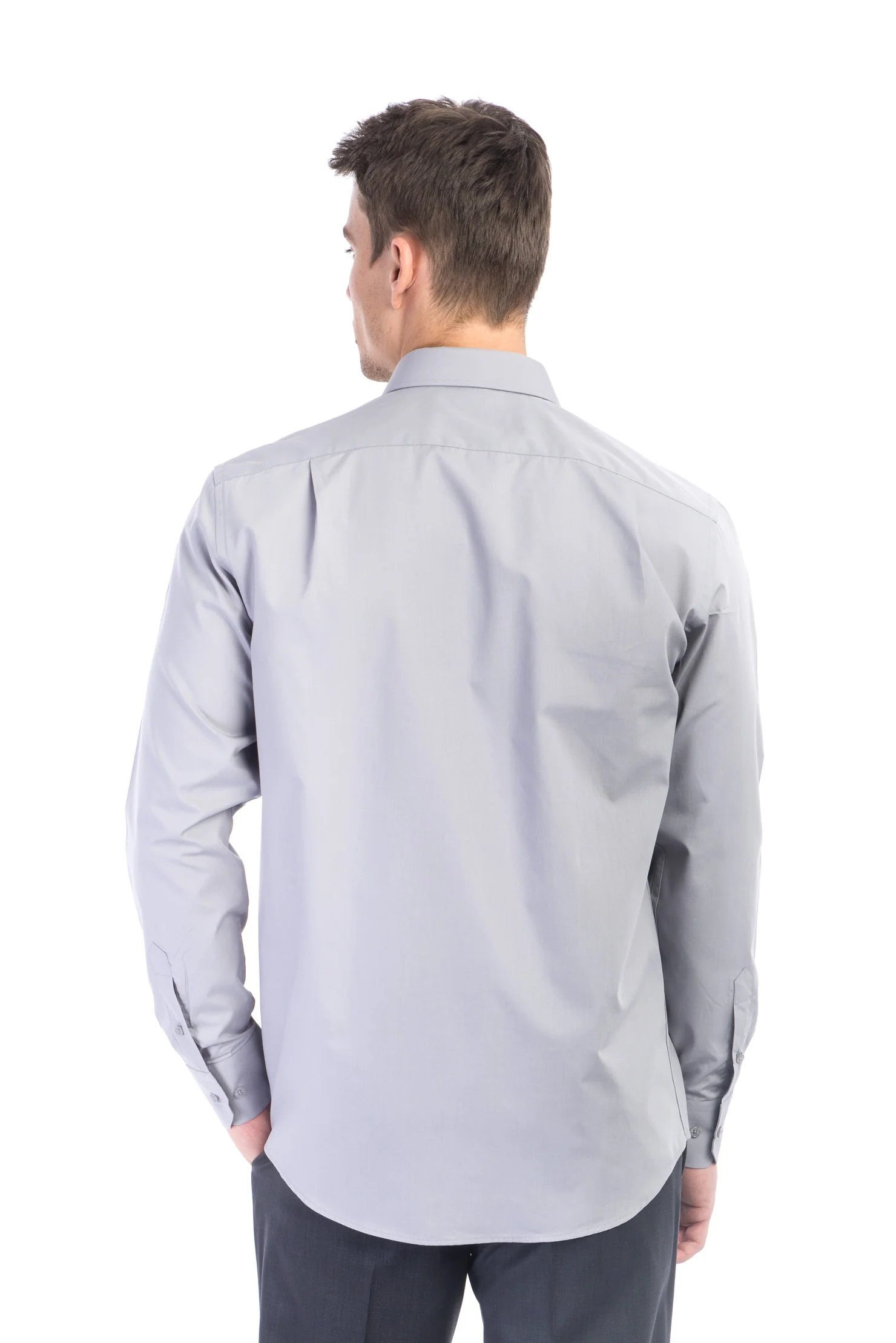 Orta Füme Tt.Pamuk Polyester Gömlek - Image 3