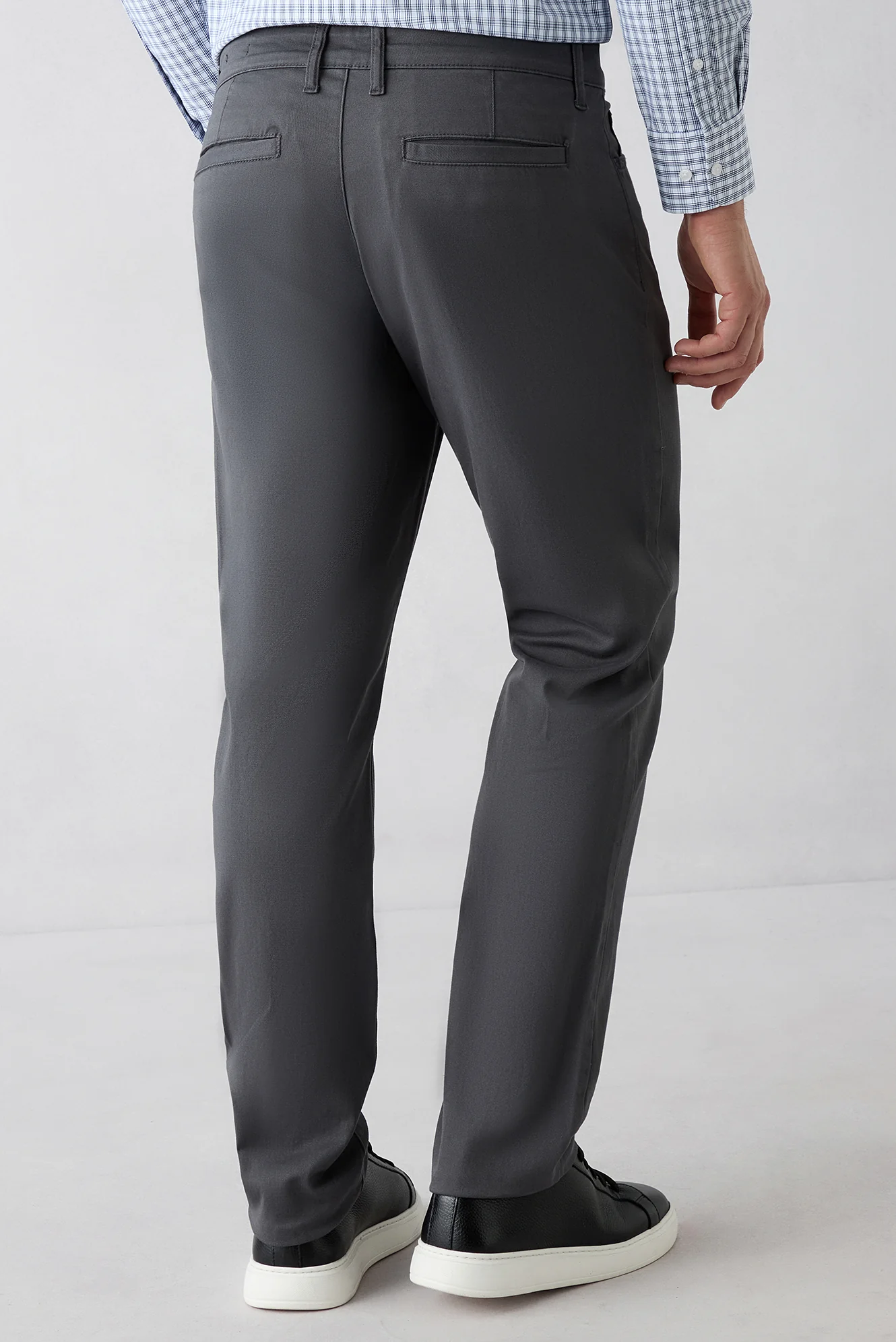 Orta Gri Slim Fit Dar Kesim 5 Cep Pamuklu Düz Likralı Kanvas / Chino Pantolon - Image 6
