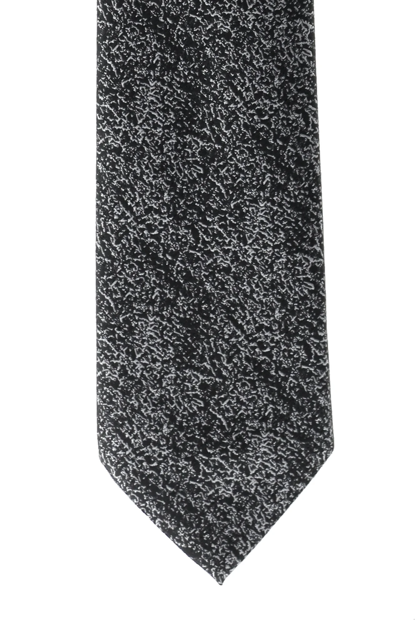 Orta Gri Mikro Desenli Kravat - Image 2