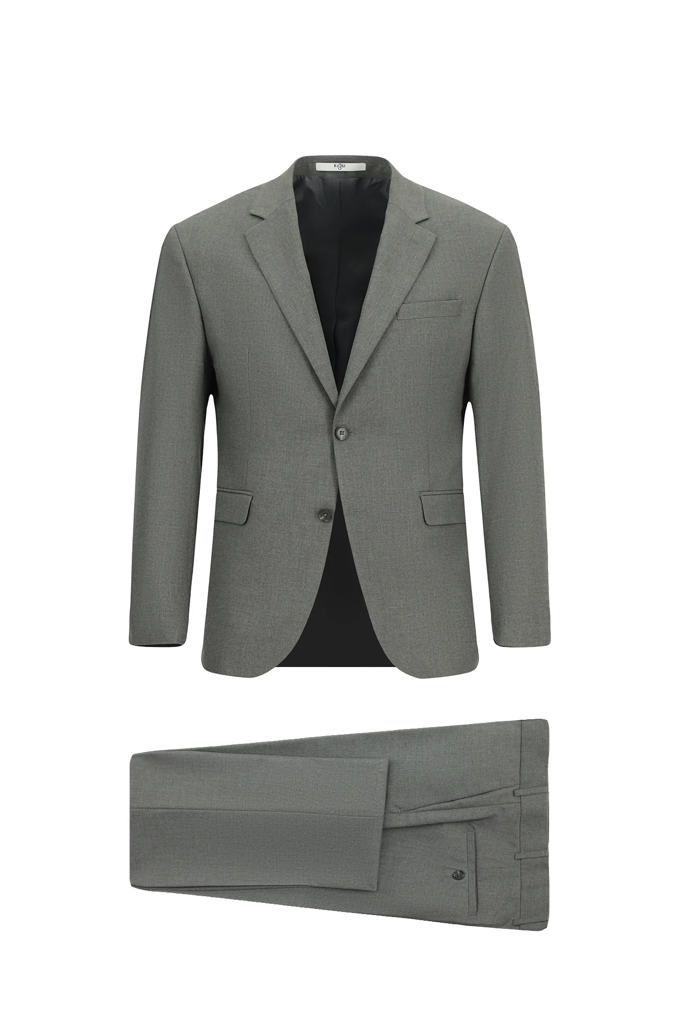 Orta Gri 7 Drop Slim Fit Dar Kesim Takım Elbise
