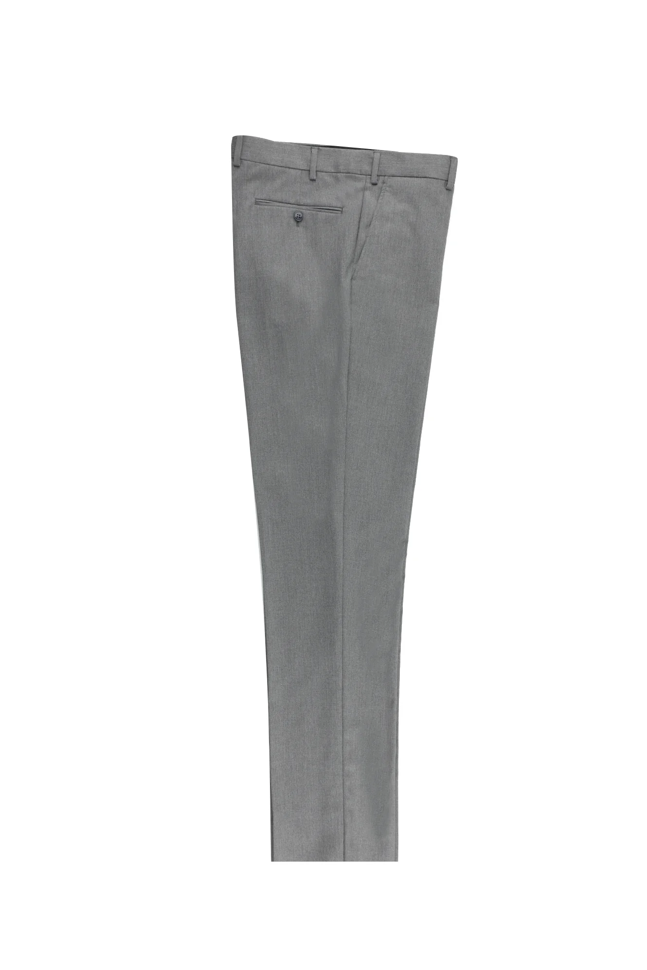 Orta Gri 4 Drop Relaxed Fit Rahat Kesim Likralı Klasik Kumaş Pantolon