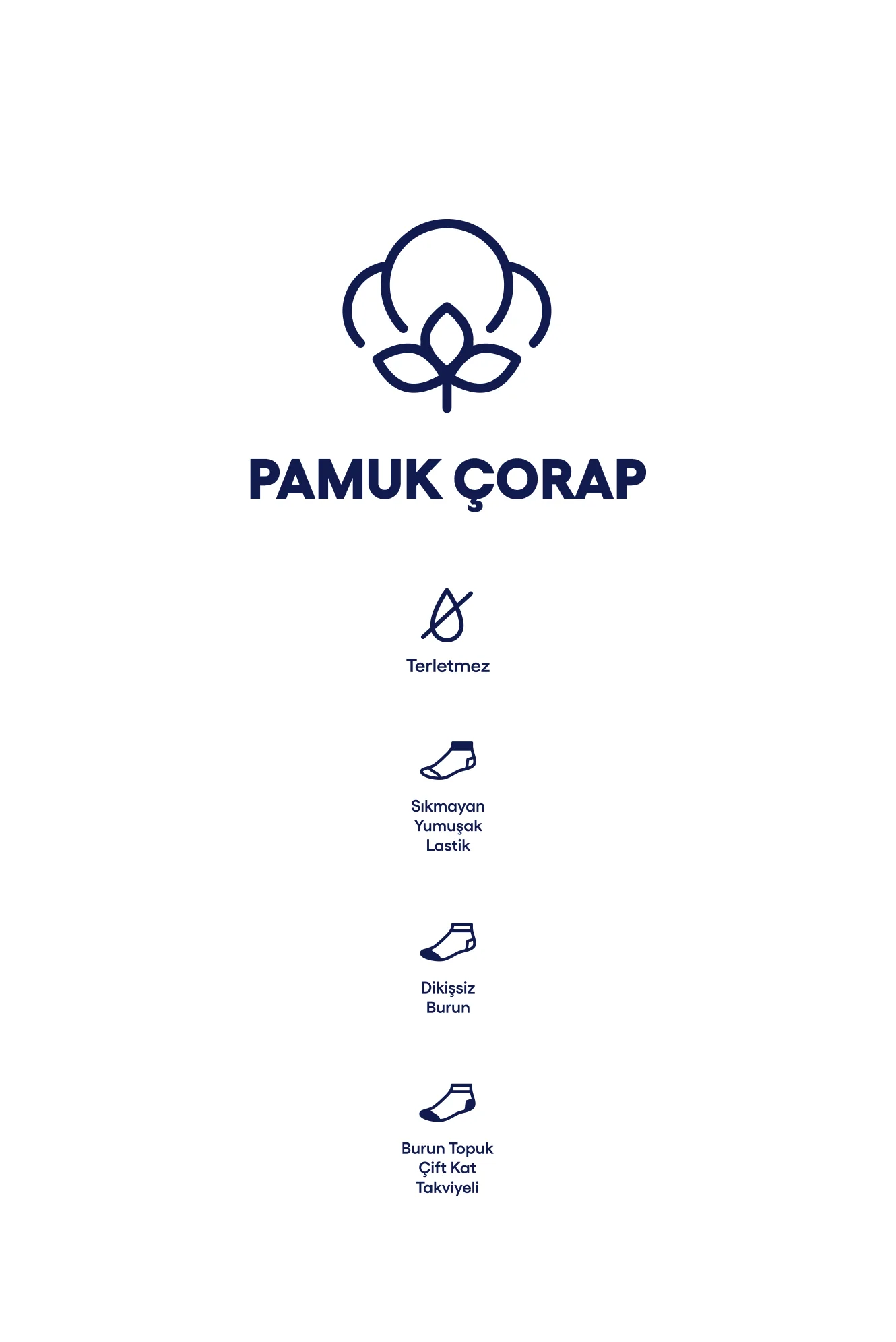 Orta Gri Melanj 2'li Pamuklu Likralı Rahat Esnek Desenli Spor Çorap Seti - Image 4