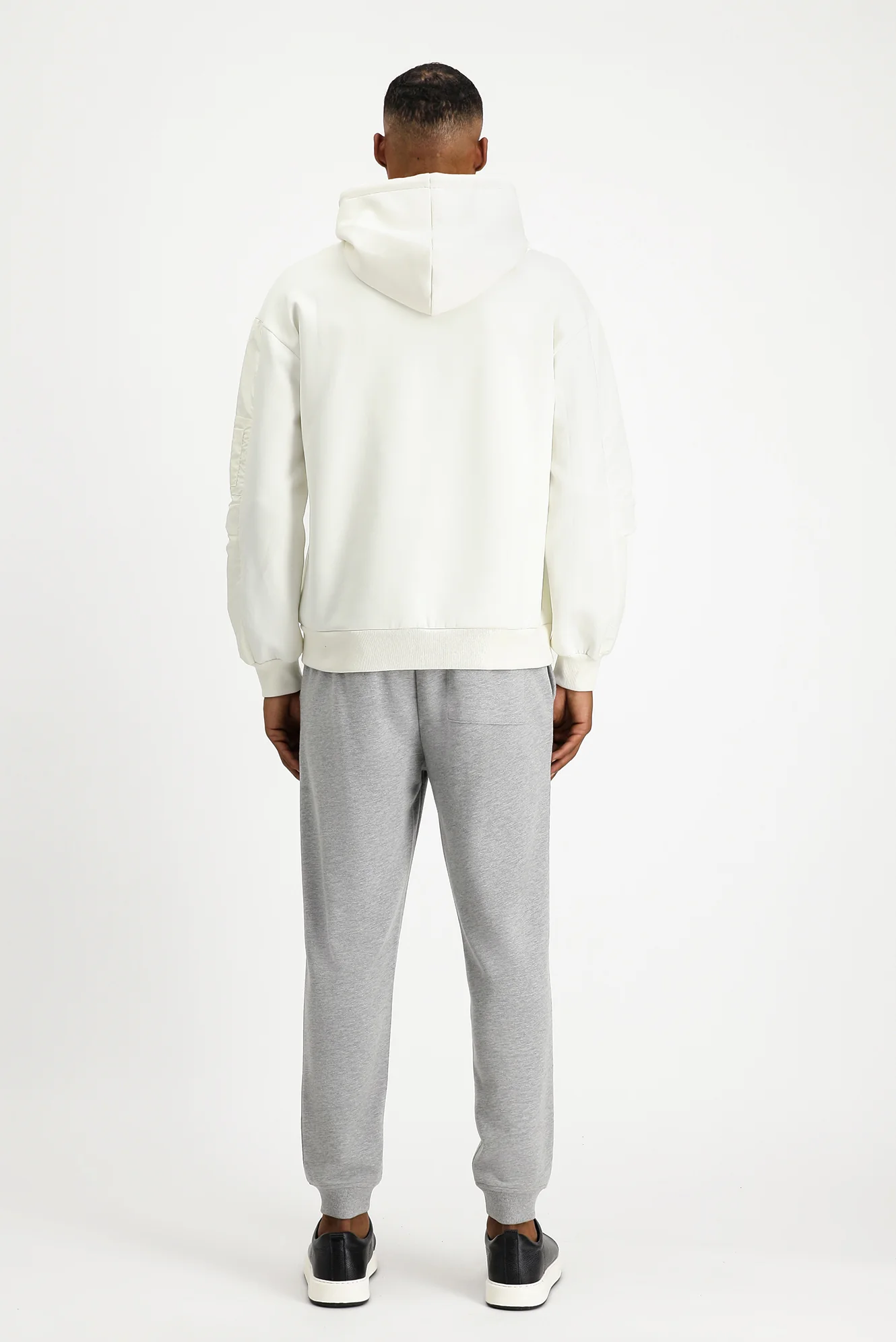 Orta Gri Melanj Pamuk Sweatpant / Eşofman Altı - Image 4