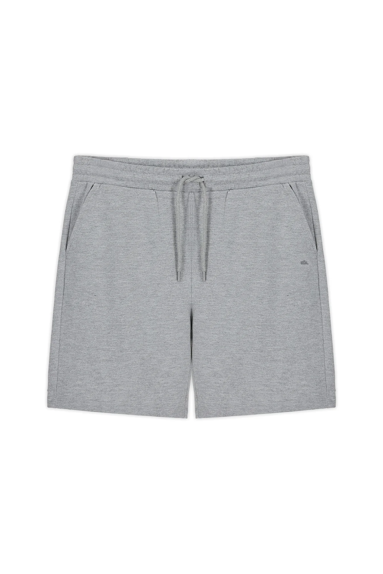 Orta Gri Melanj Beli Lastikli İpli Cepli Penye Kumaş Pamuklu Spor Sweat Şort - Image 5