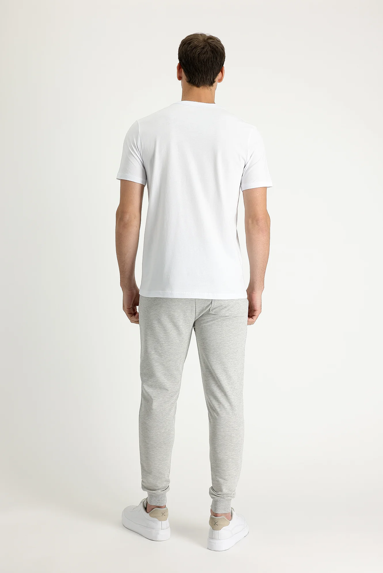 Orta Gri Melanj Slim Fit Dar Kesim Sweatpant / Eşofman Altı - Image 2