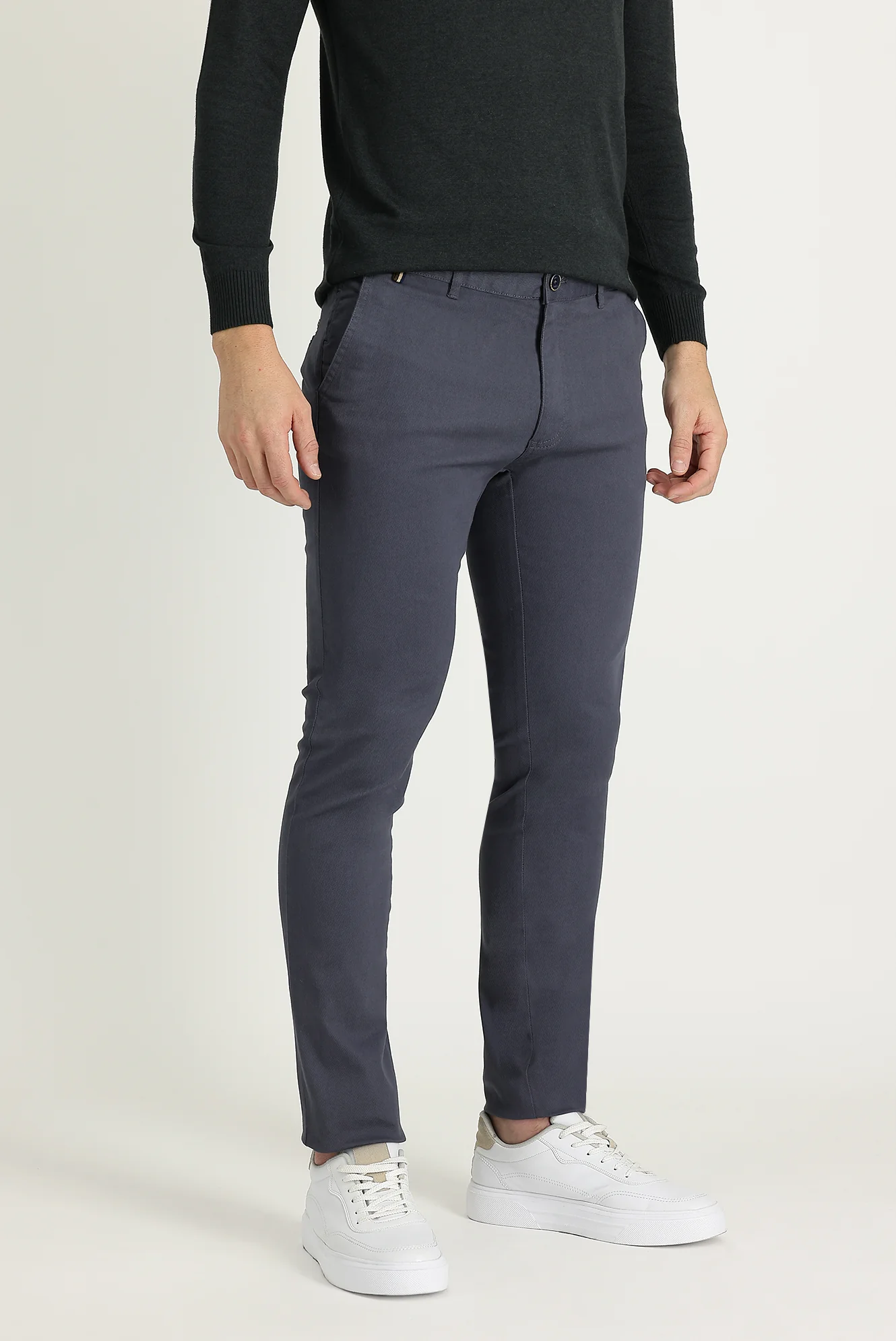 Orta Gri Regular Fit Standart Kesim Regularfıt Desenli Spor Pantolon - Image 2