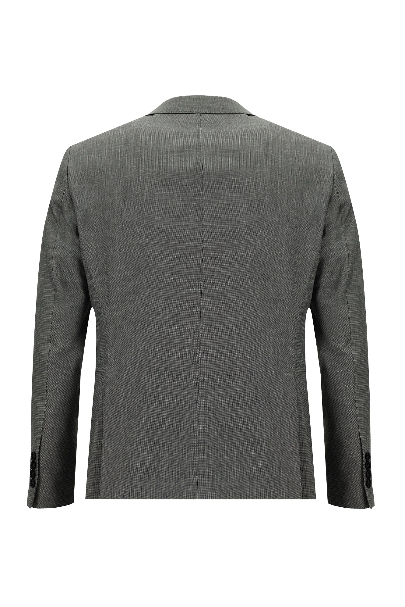 Orta Gri 6 Drop Regular Fit Standart Kesim Desenli Takım Elbise - Image 3