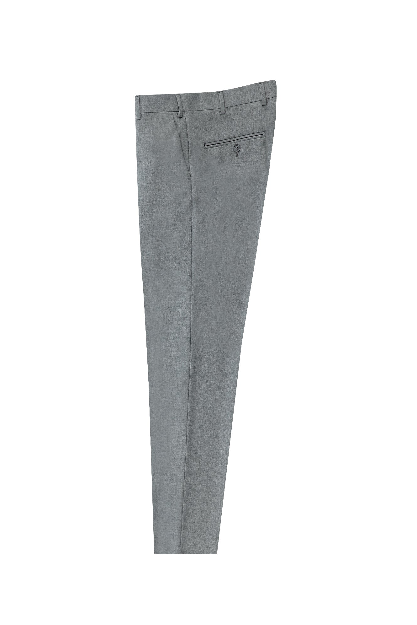 Orta Gri 6 Drop Regular Fit Standart Kesim Klasik Kumaş Pantolon