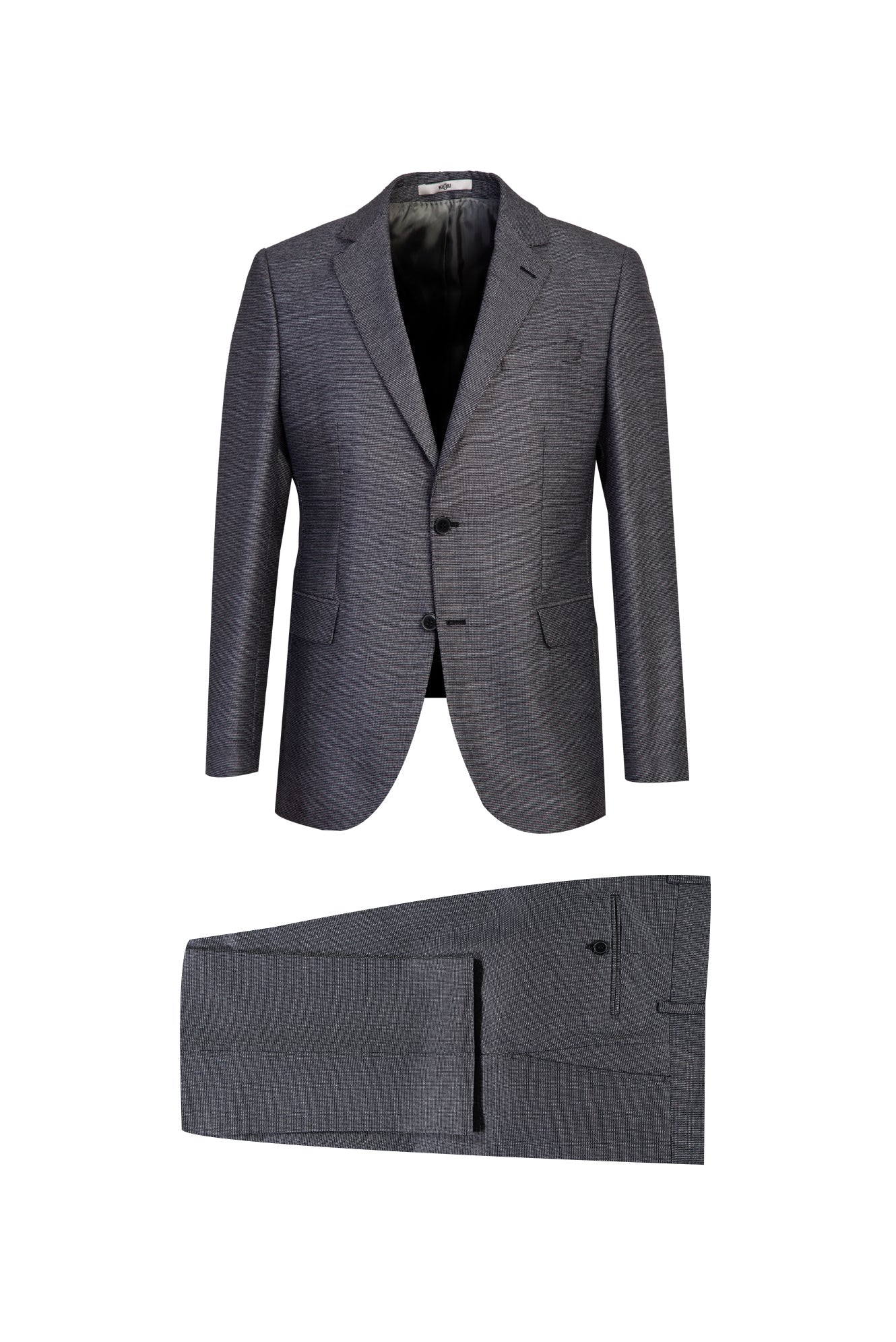 Orta Gri 6 Drop Regular Fit Standart Kesim Kuşgözü Takım Elbise