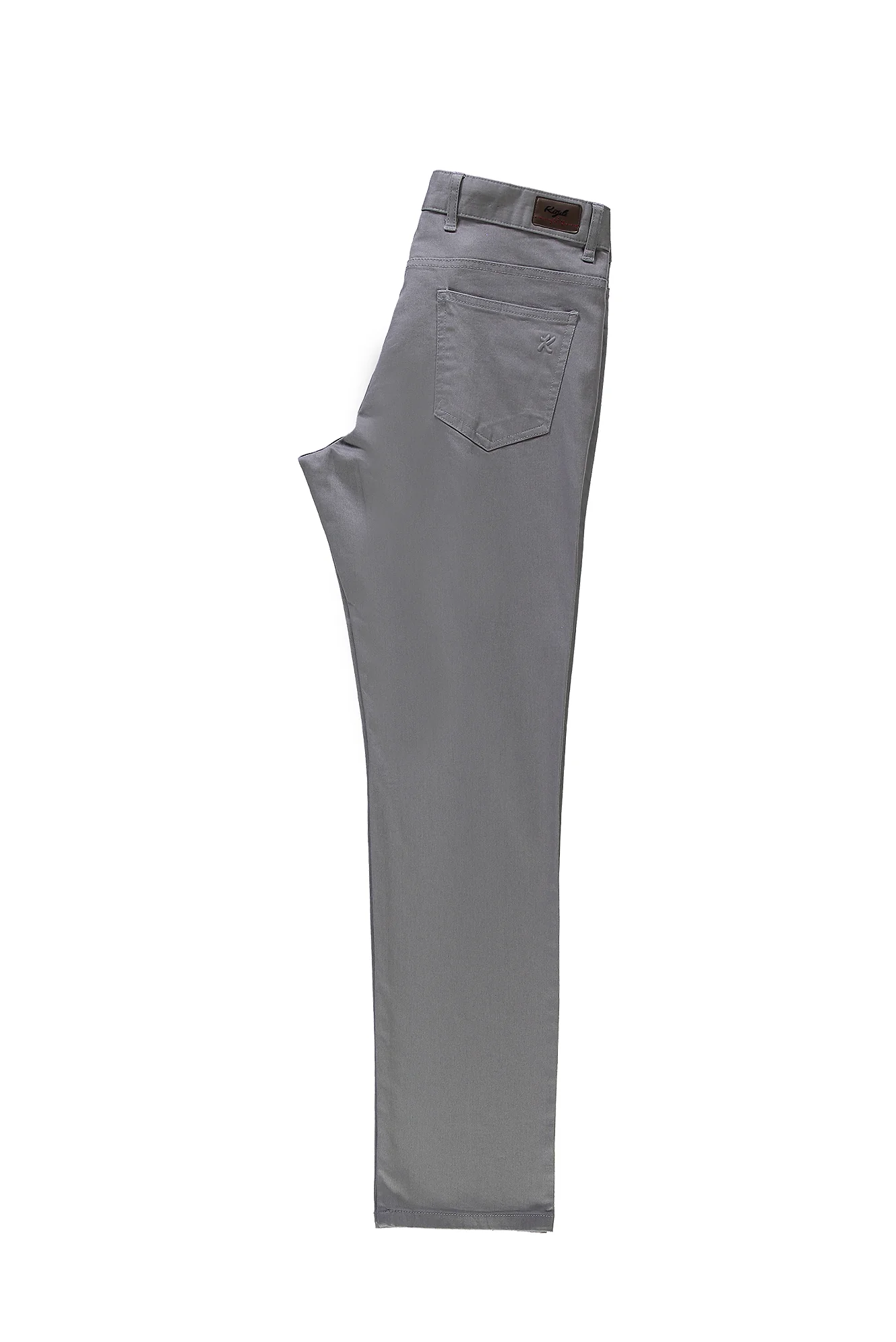 Orta Gri Regular Fit Standart Kesim Likralı Kanvas / Chino Pantolon - Image 4