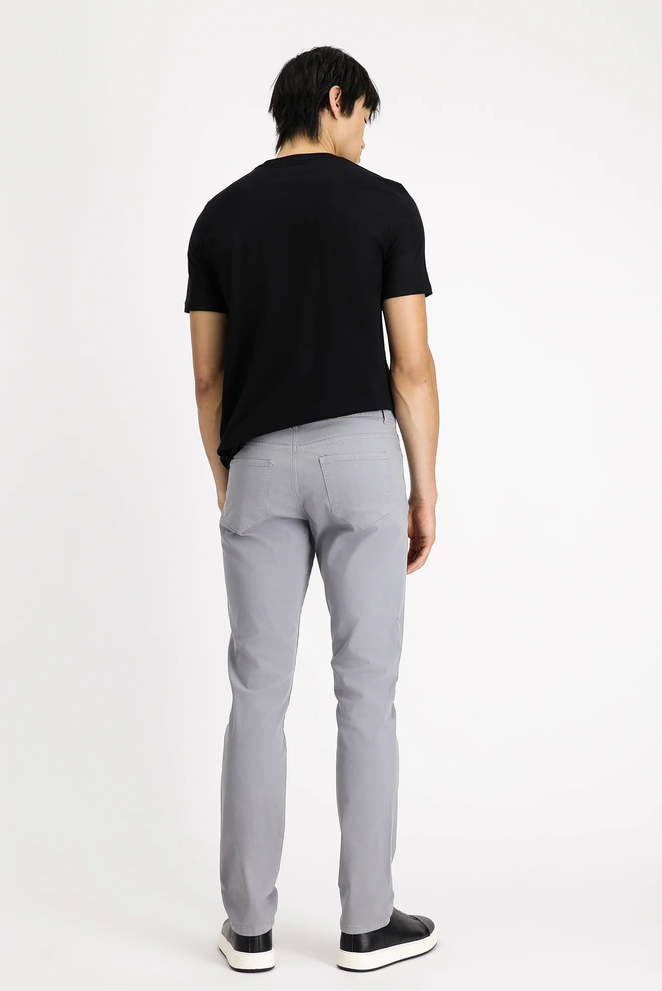 Orta Gri Regular Fit Standart Kesim Likralı Kanvas / Chino Pantolon - Image 4