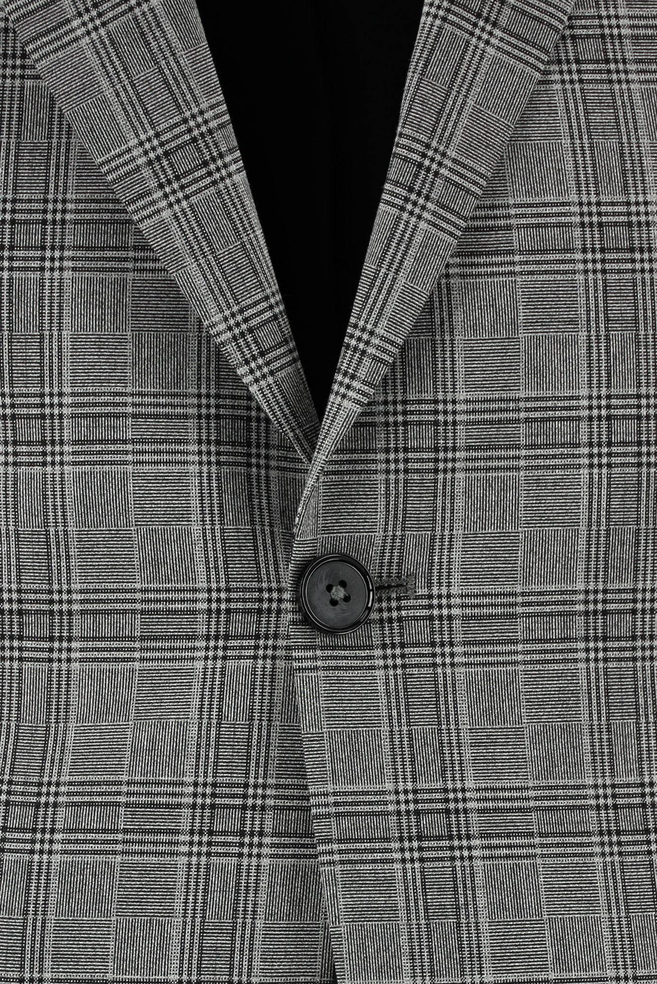 Orta Gri 4 Drop Relaxed Fit Rahat Kesim Ekose Takım Elbise - Image 4