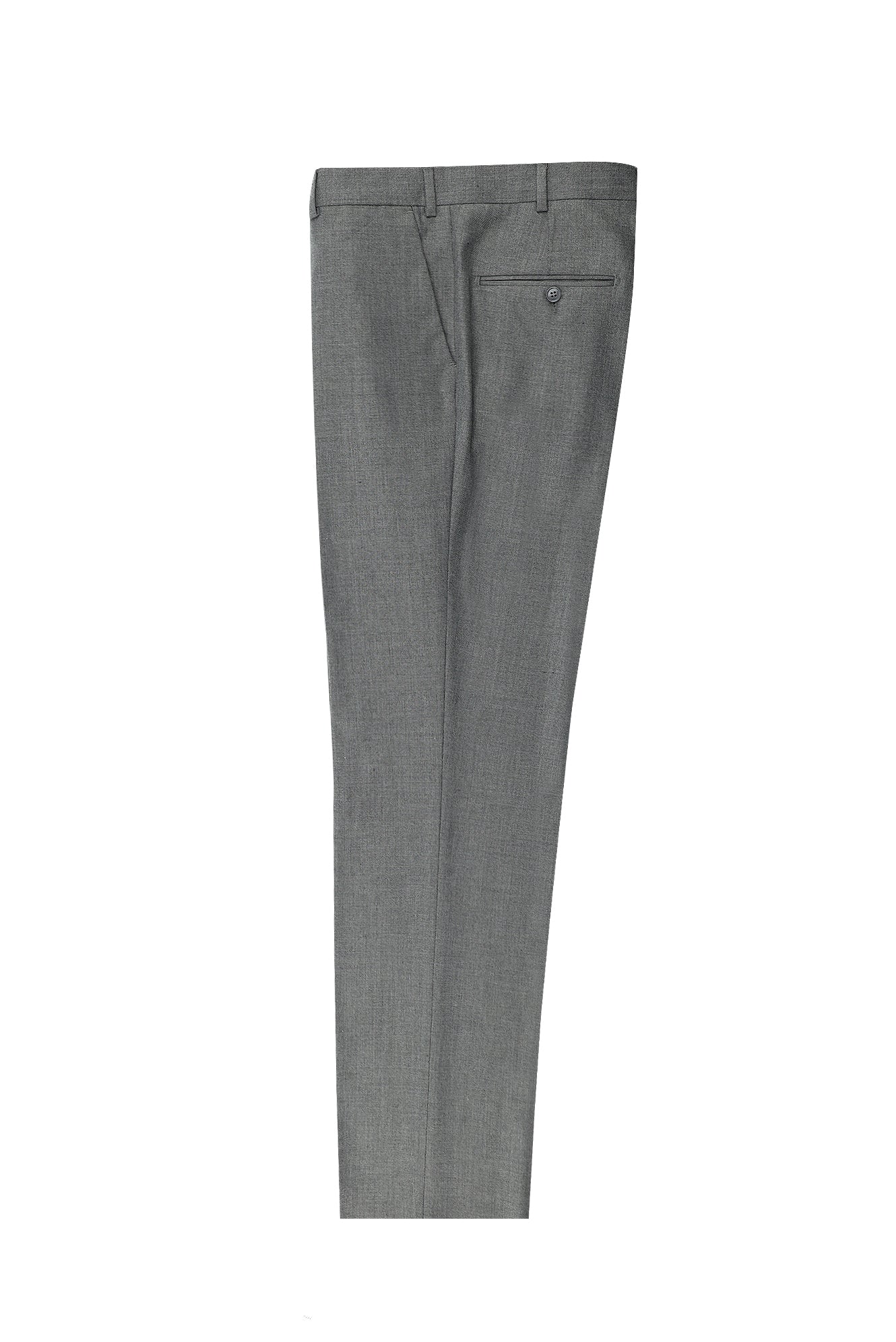 Orta Gri 4 Drop Relaxed Fit Rahat Kesim Yünlü Klasik Kumaş Pantolon - Image 2