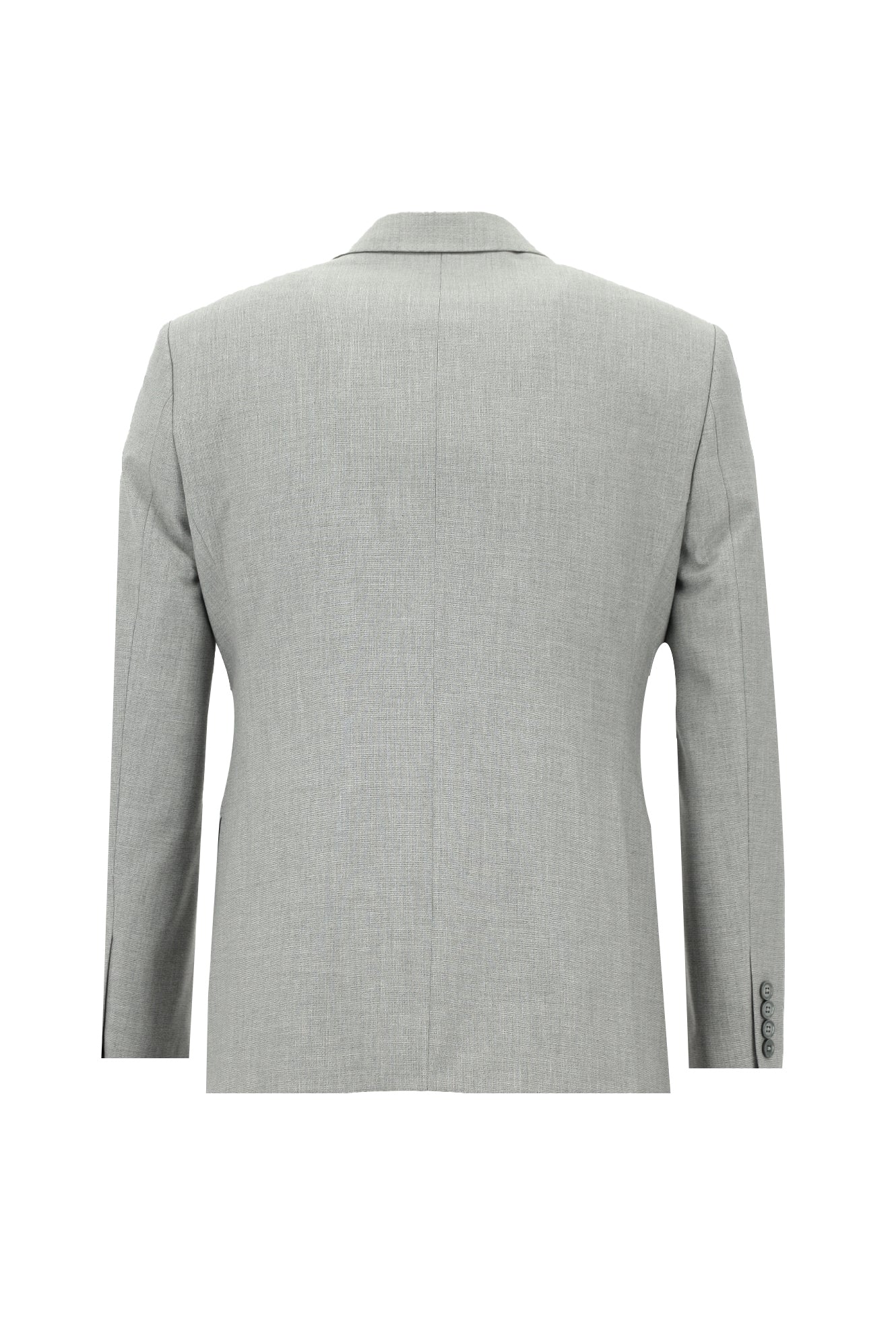 Orta Gri 7 Drop Slim Fit Dar Kesim Beli Lastikli İpli Desenli Takım Elbise - Image 3