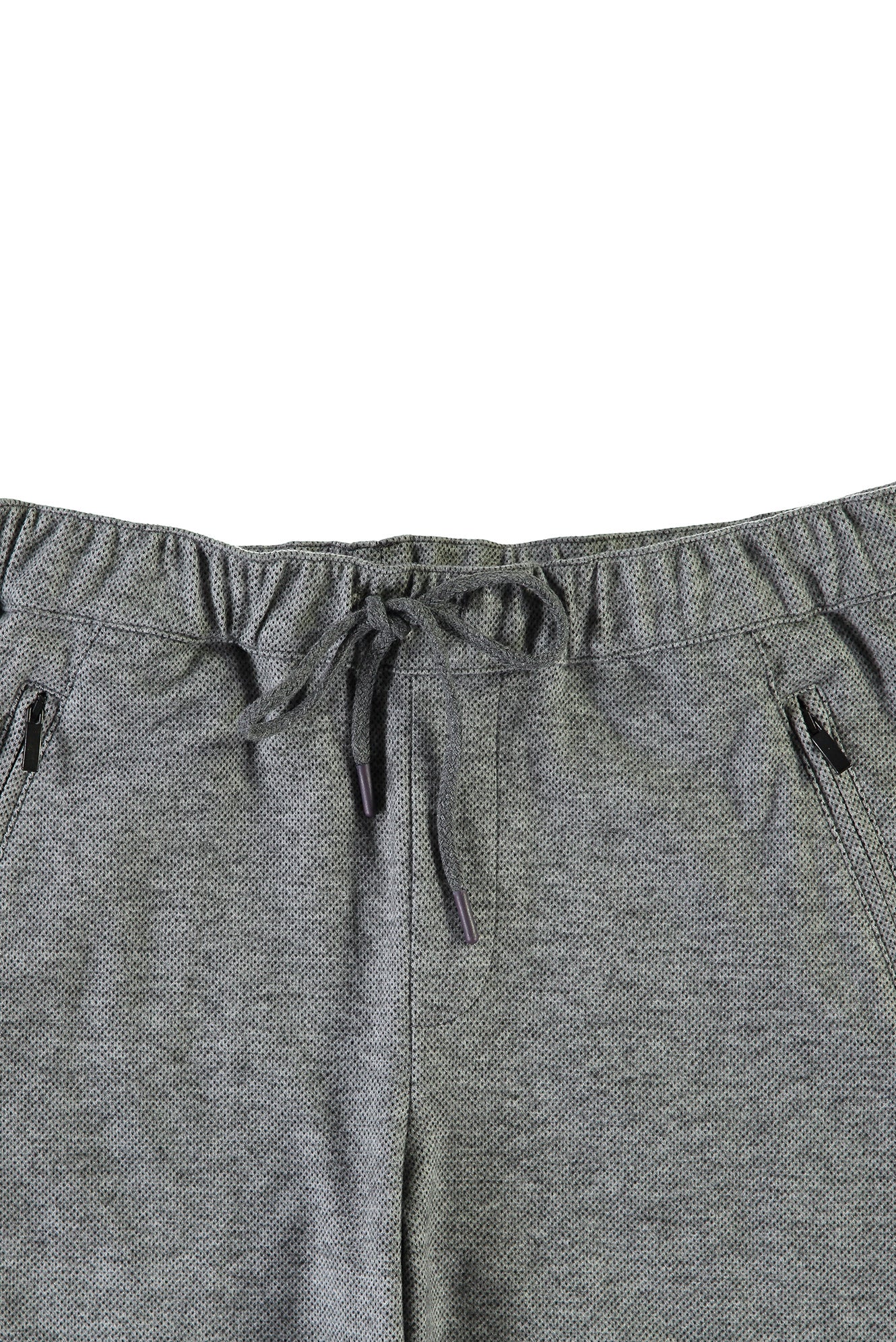 Orta Gri Slim Fit Dar Kesim Beli Lastikli İpli Jogger Pantolon - Image 5