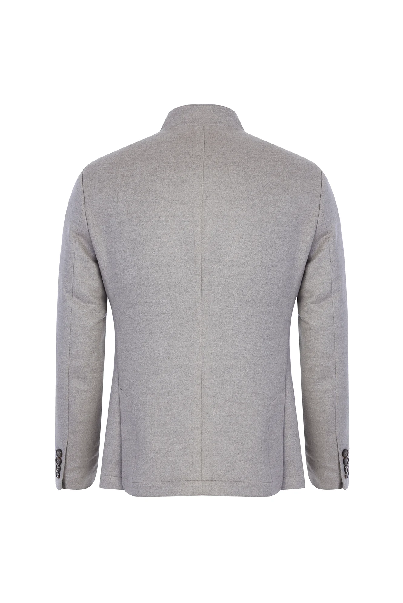 Orta Gri 7 Drop Slim Fit Dar Kesim Dik Yaka Ceket - Image 2