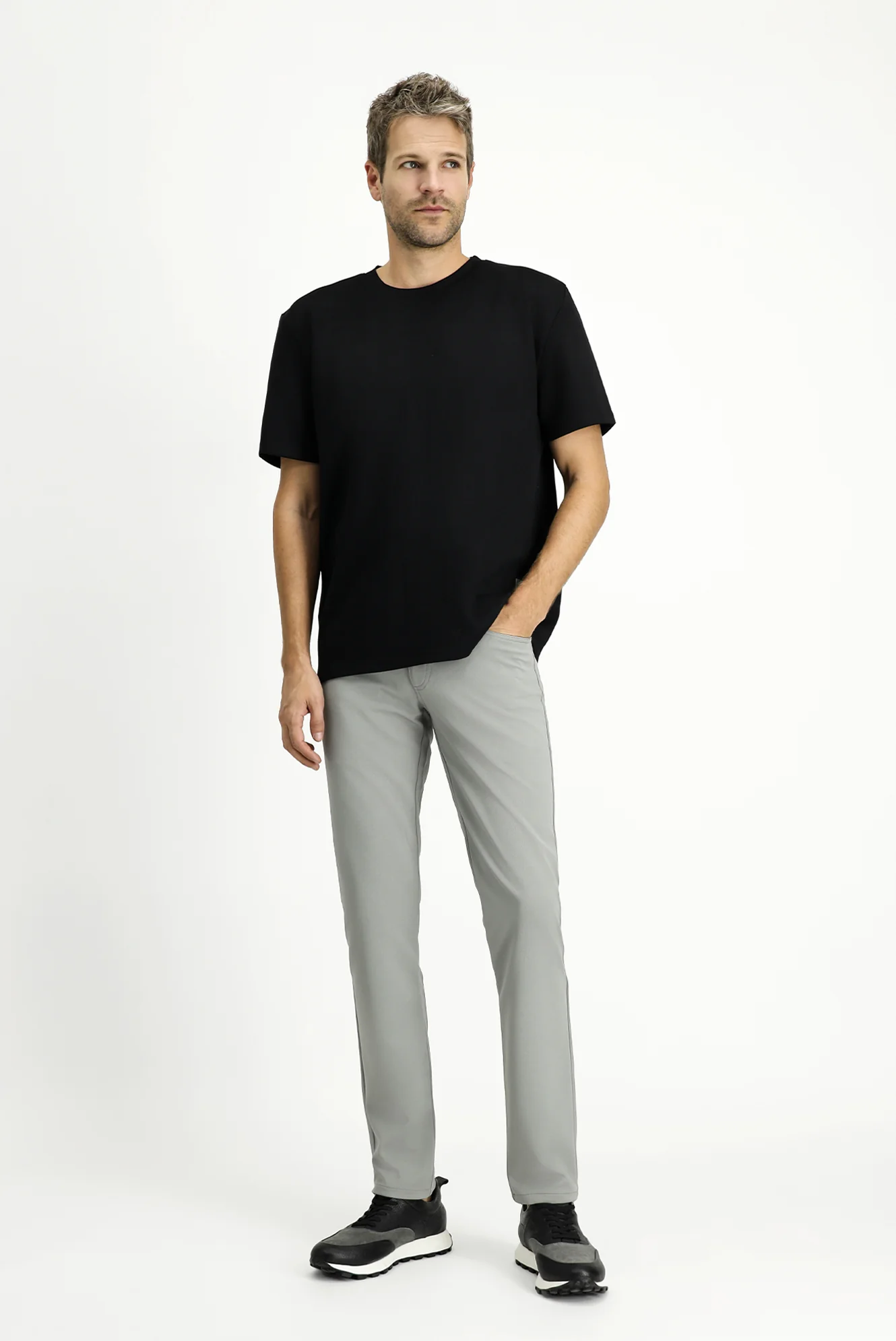 Orta Gri Slim Fit Dar Kesim Kanvas / Chino Pantolon - Image 7