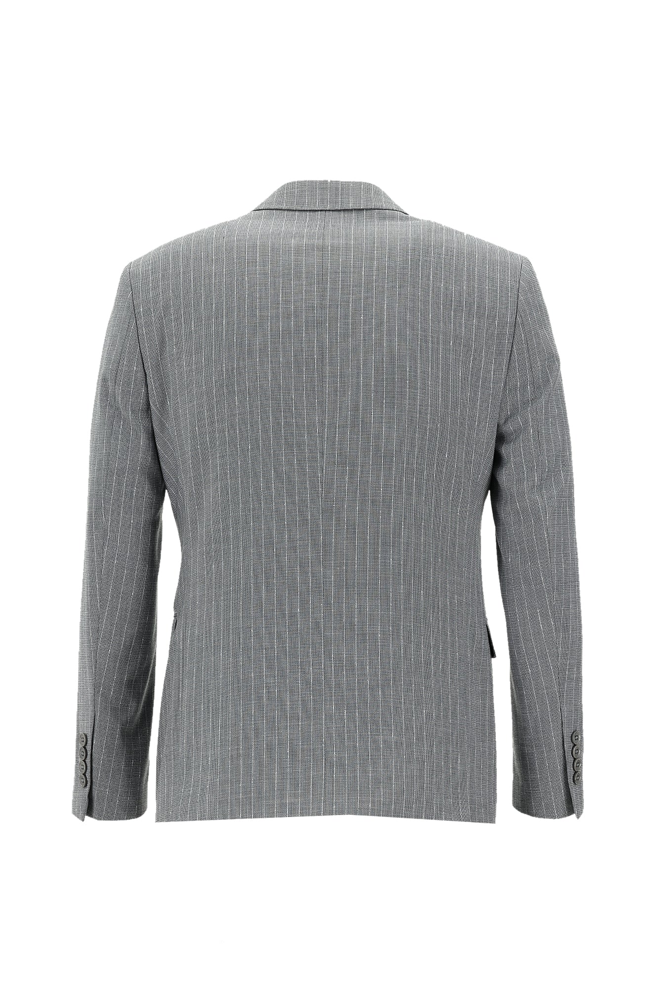 Orta Gri 7 Drop Slim Fit Dar Kesim Desenli Takım Elbise - Image 3