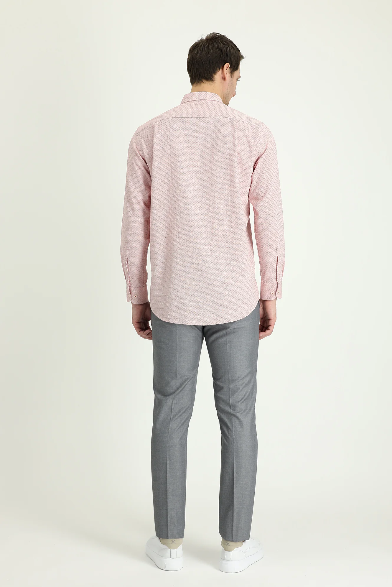 Orta Gri 7 Drop Slim Fit Dar Kesim Klasik Kumaş Pantolon - Image 2
