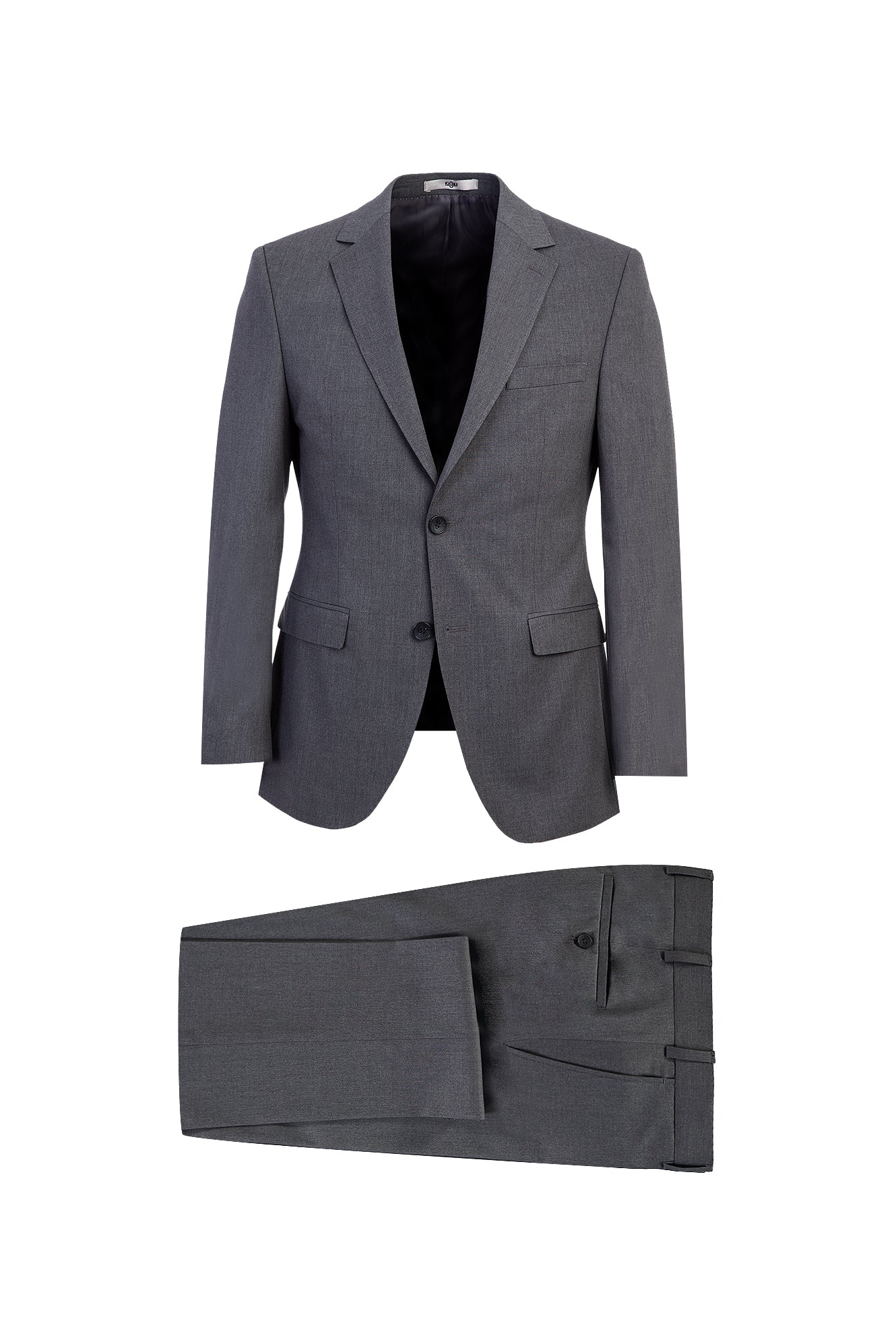 Orta Gri 7 Drop Slim Fit Dar Kesim Takım Elbise
