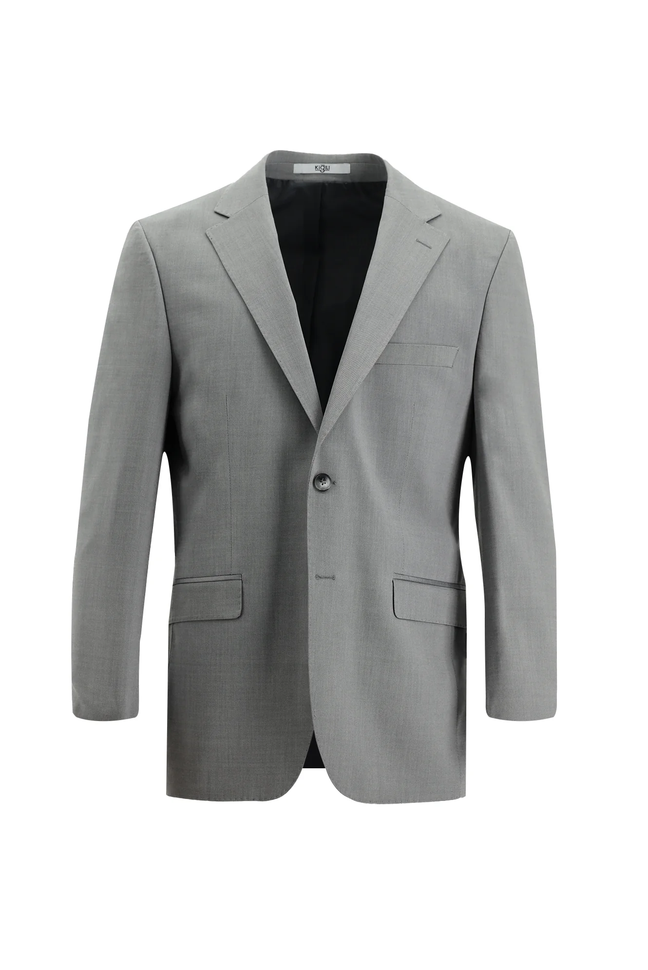 Orta Gri 7 Drop Slim Fit Dar Kesim Yünlü Takım Elbise - Image 2