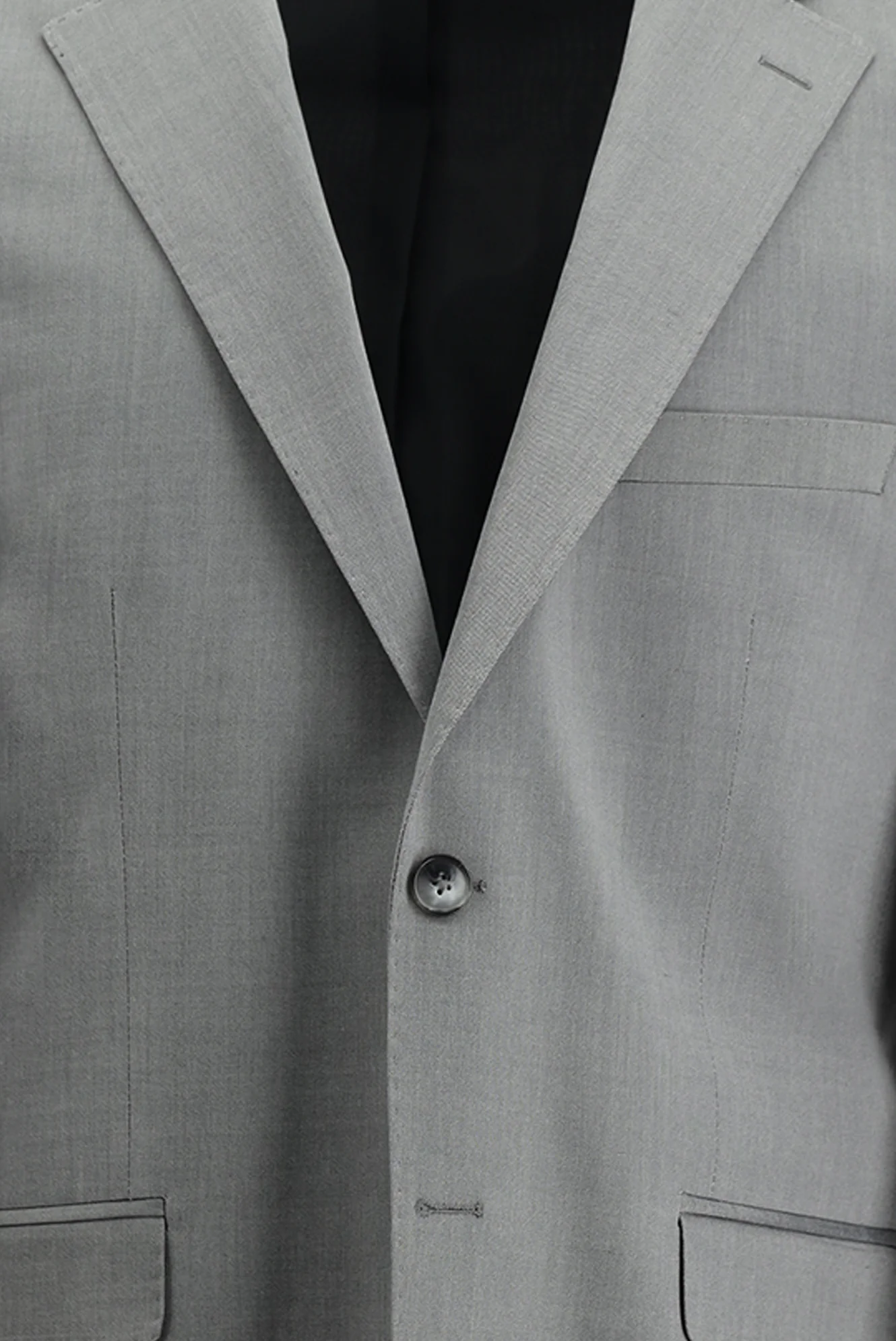 Orta Gri 7 Drop Slim Fit Dar Kesim Yünlü Takım Elbise - Image 4