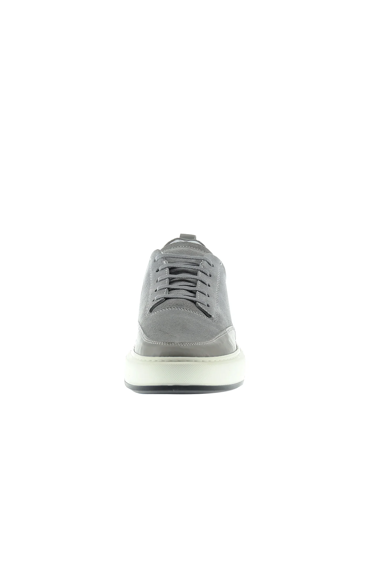 Orta Gri Sneaker Deri Ayakkabı - Image 3