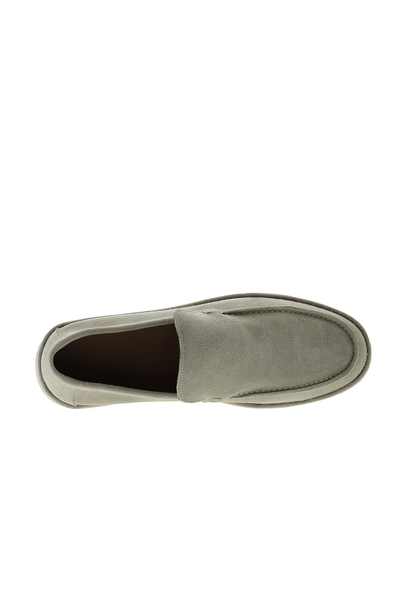 Orta Gri Süet Casual Loafer Deri Ayakkabı - Image 5