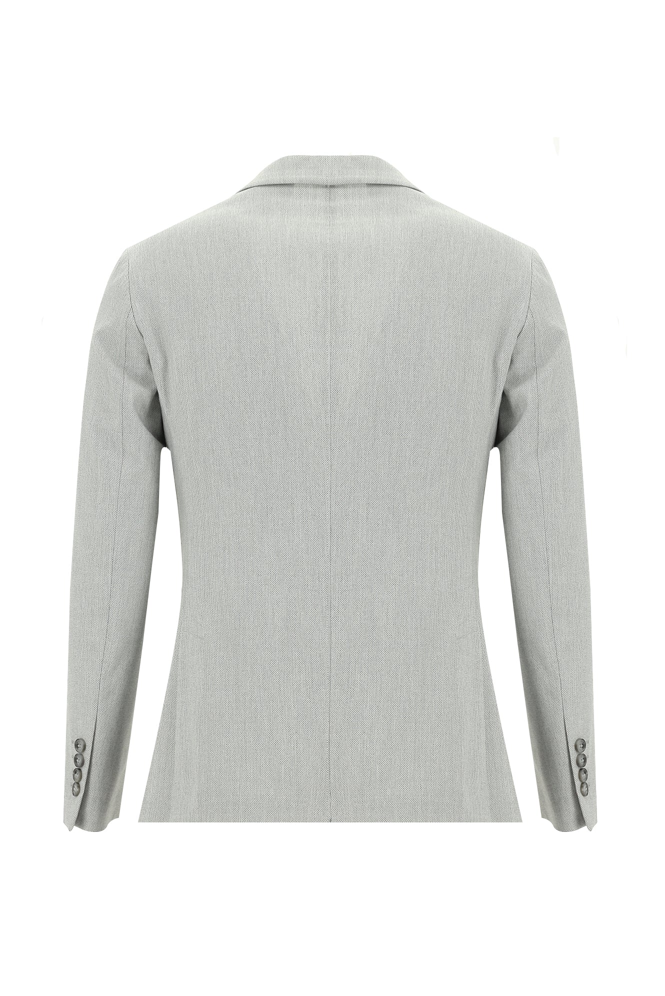 Orta Gri 7 Drop Super Slim Fit Eksra Dar Kesim Beli Lastikli İpli Desenli Takım Elbise - Image 3
