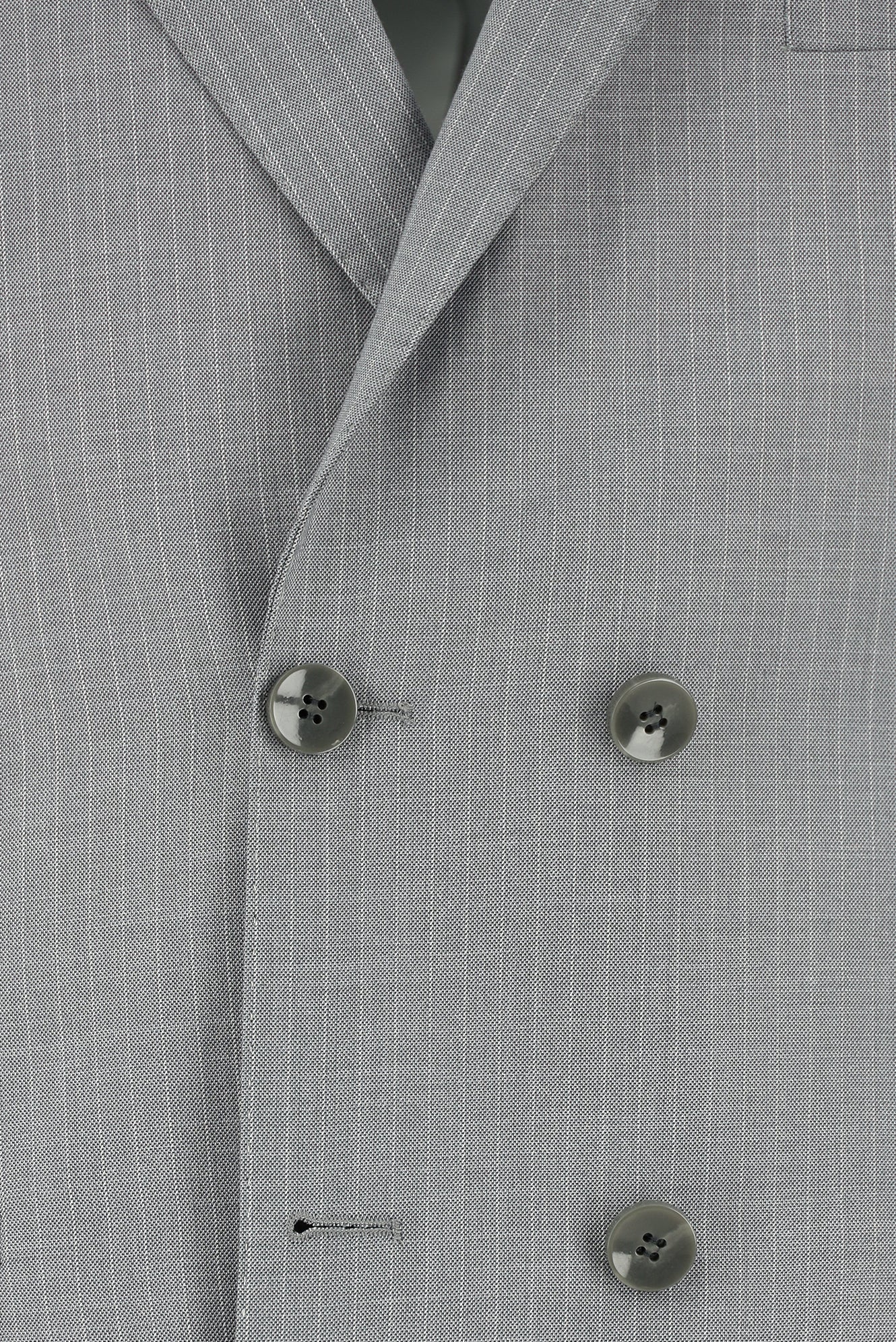 Orta Gri 7 Drop Super Slim Fit Eksra Dar Kesim Çizgili Kruvaze Takım Elbise - Image 4