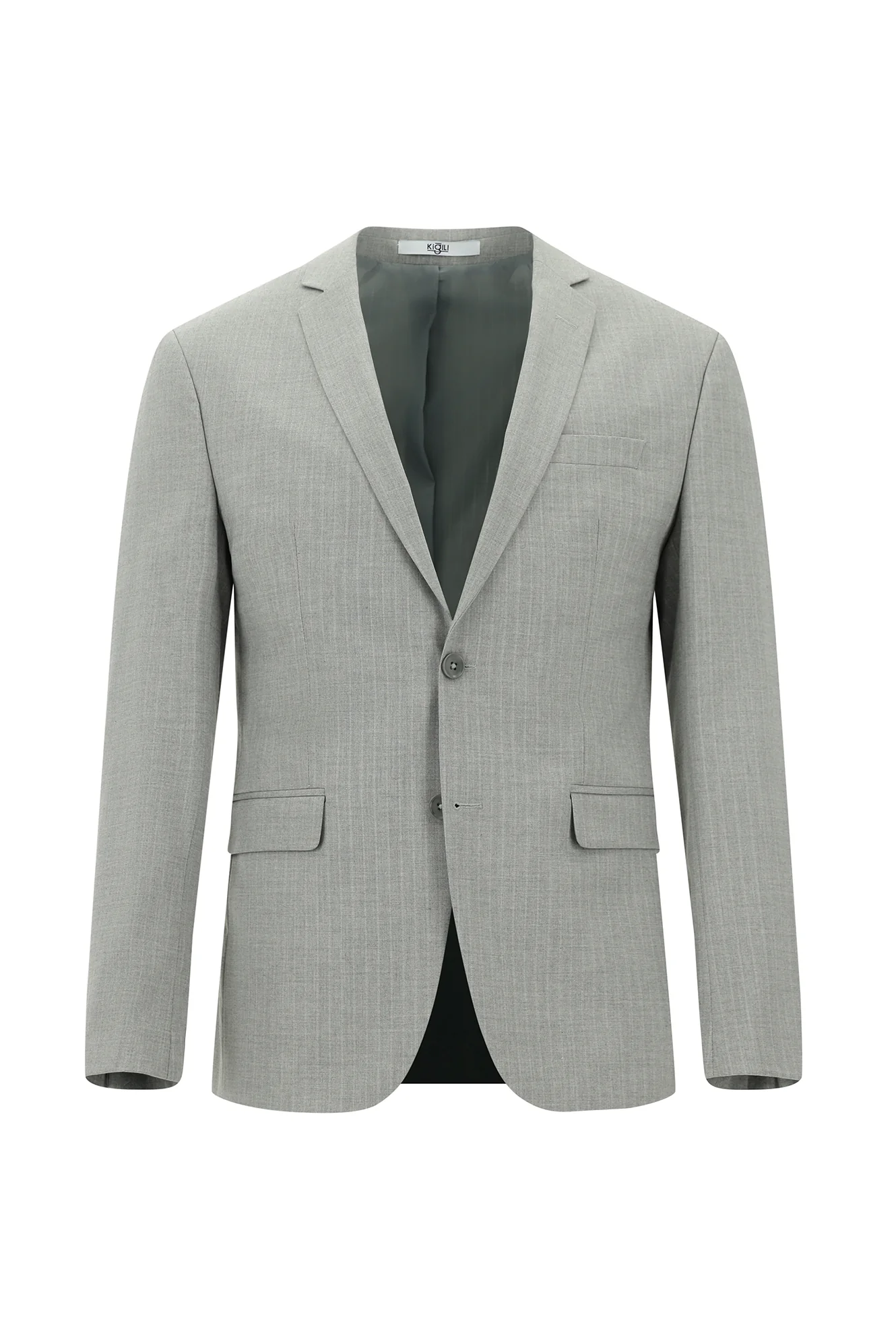Orta Gri 7 Drop Super Slim Fit Eksra Dar Kesim Fit Çizgili Takım Elbise - Image 2