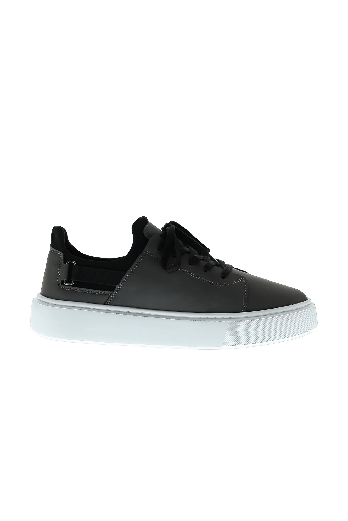 Orta Gri Techno-Line Sneaker Deri Ayakkabı - Image 4